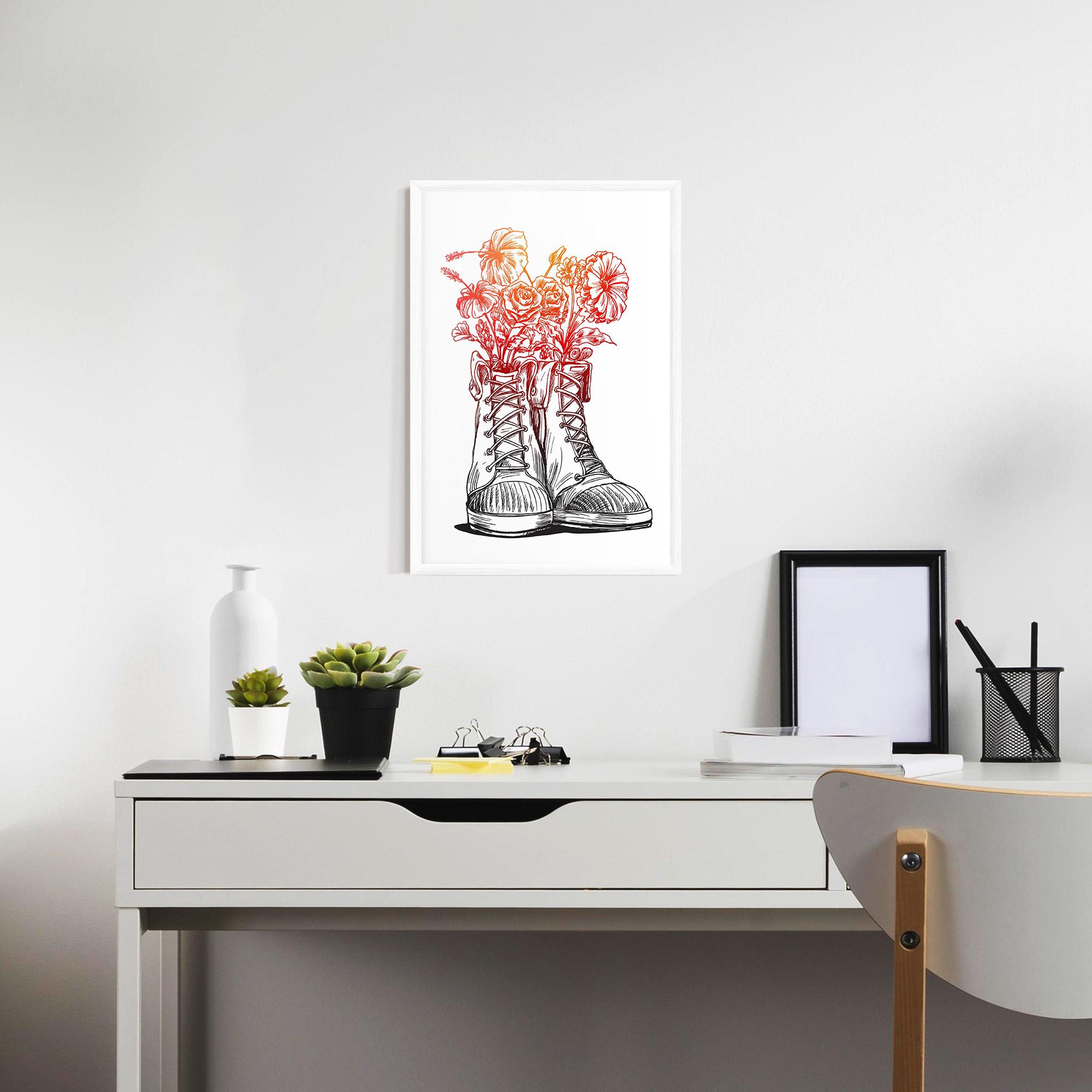 Gerahmte Poster Flower In Shoes mockup 7