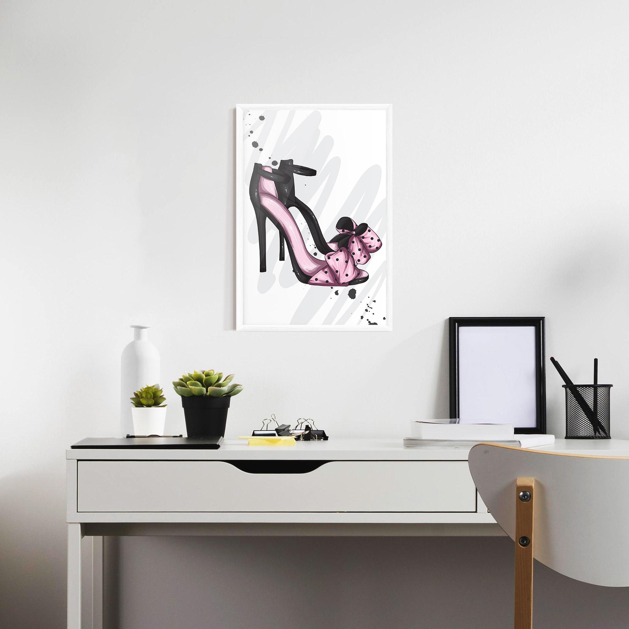Gerahmte Poster Pink Black Heels mockup 7