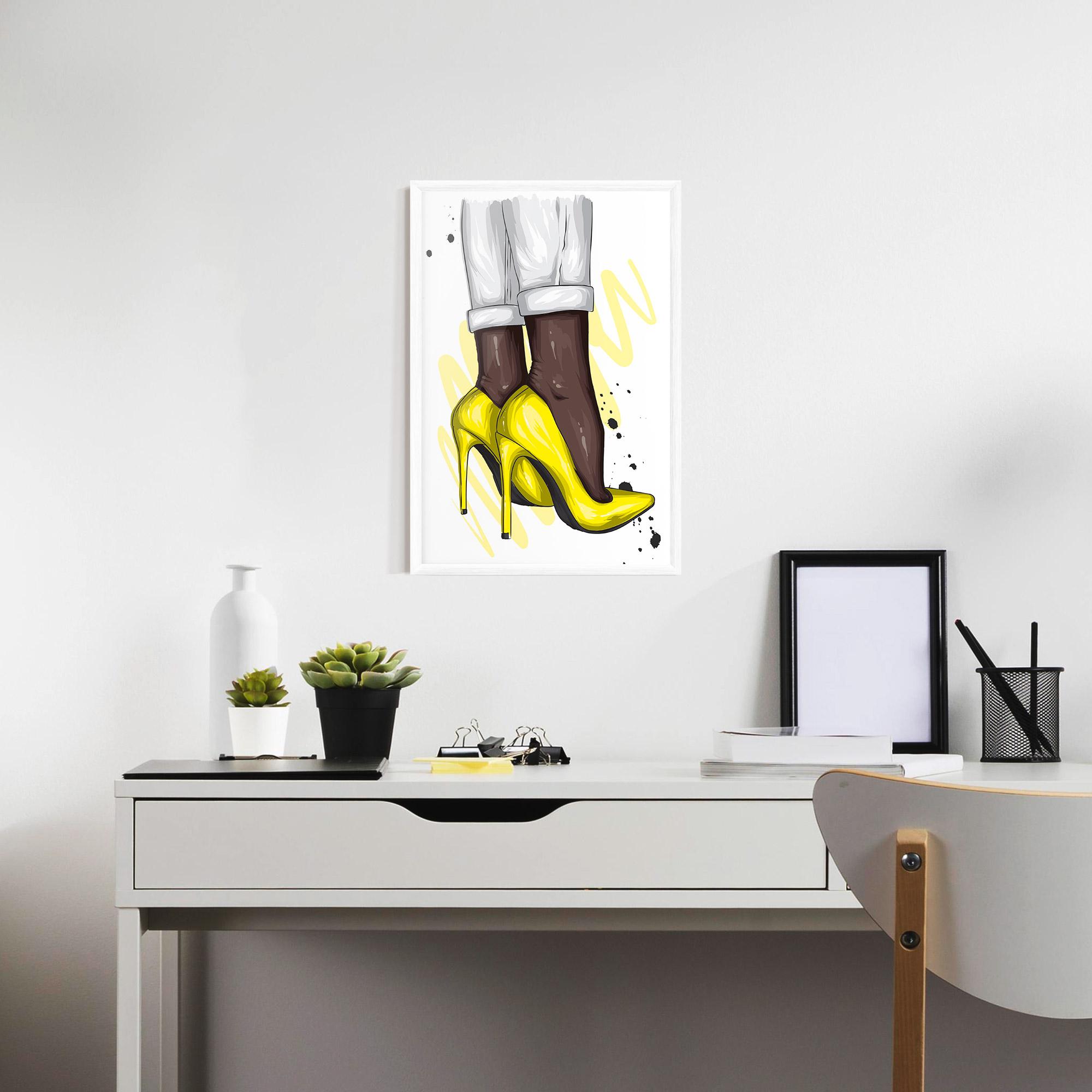 Gerahmte Poster Yellow Shoes mockup 7