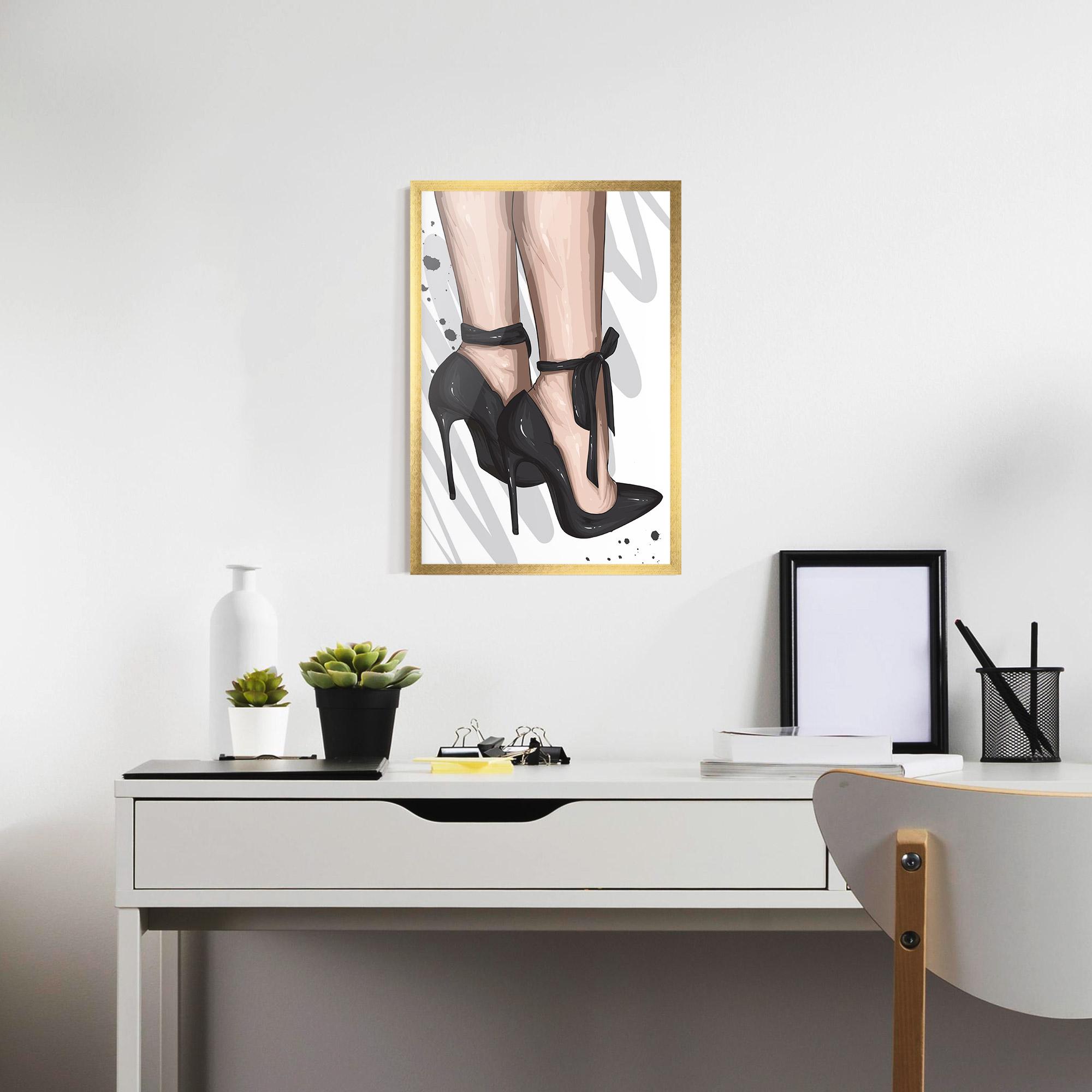 Gerahmte Poster Black Woman Shoes mockup 7