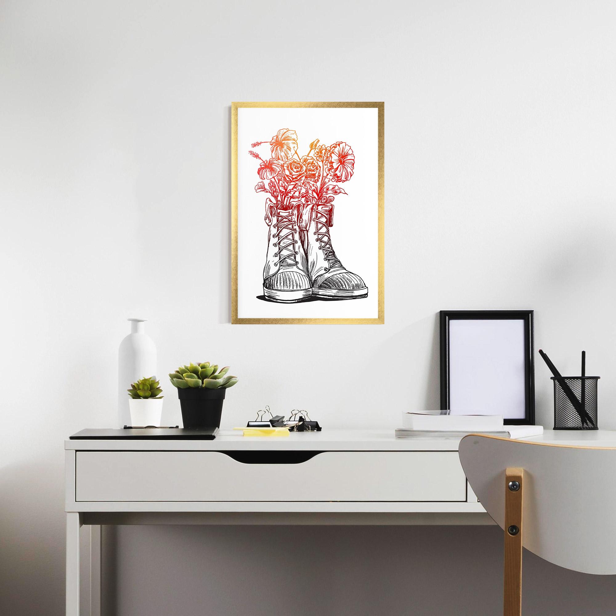 Gerahmte Poster Flower In Shoes mockup 7