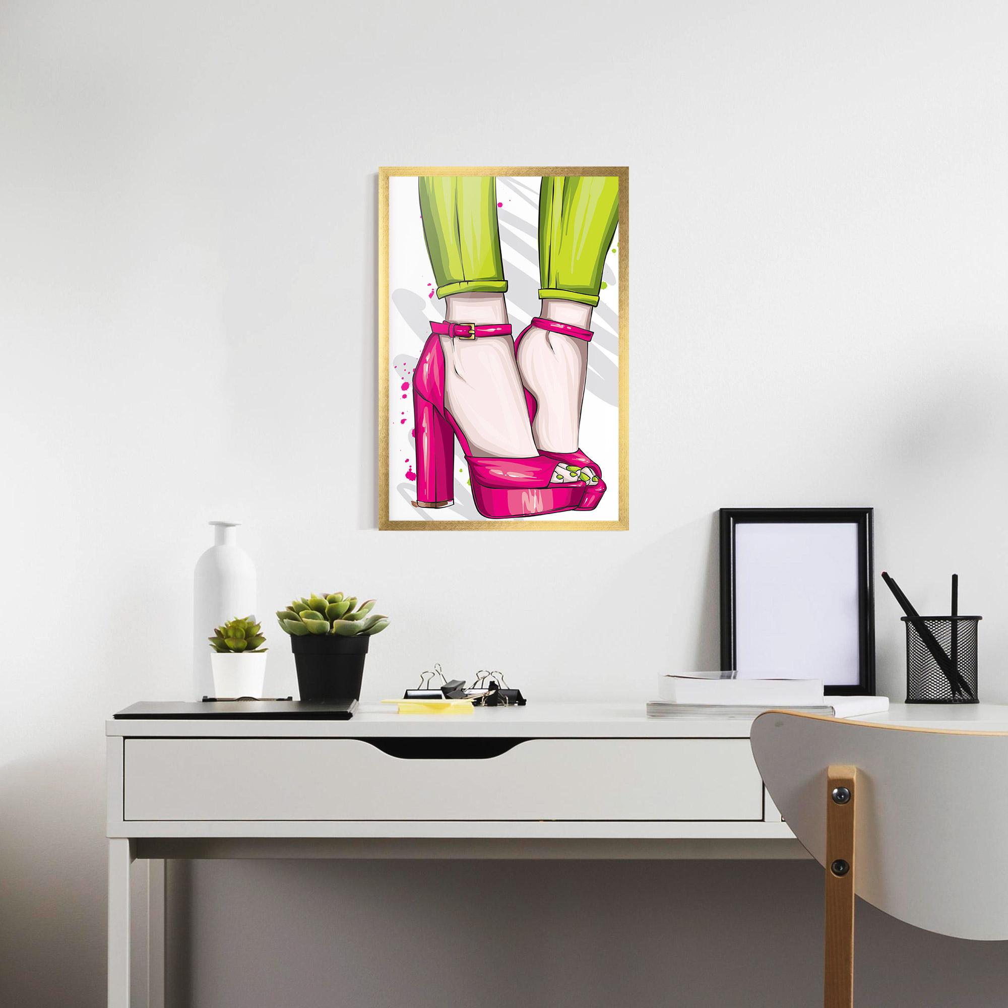 Gerahmte Poster Green Nails mockup 7