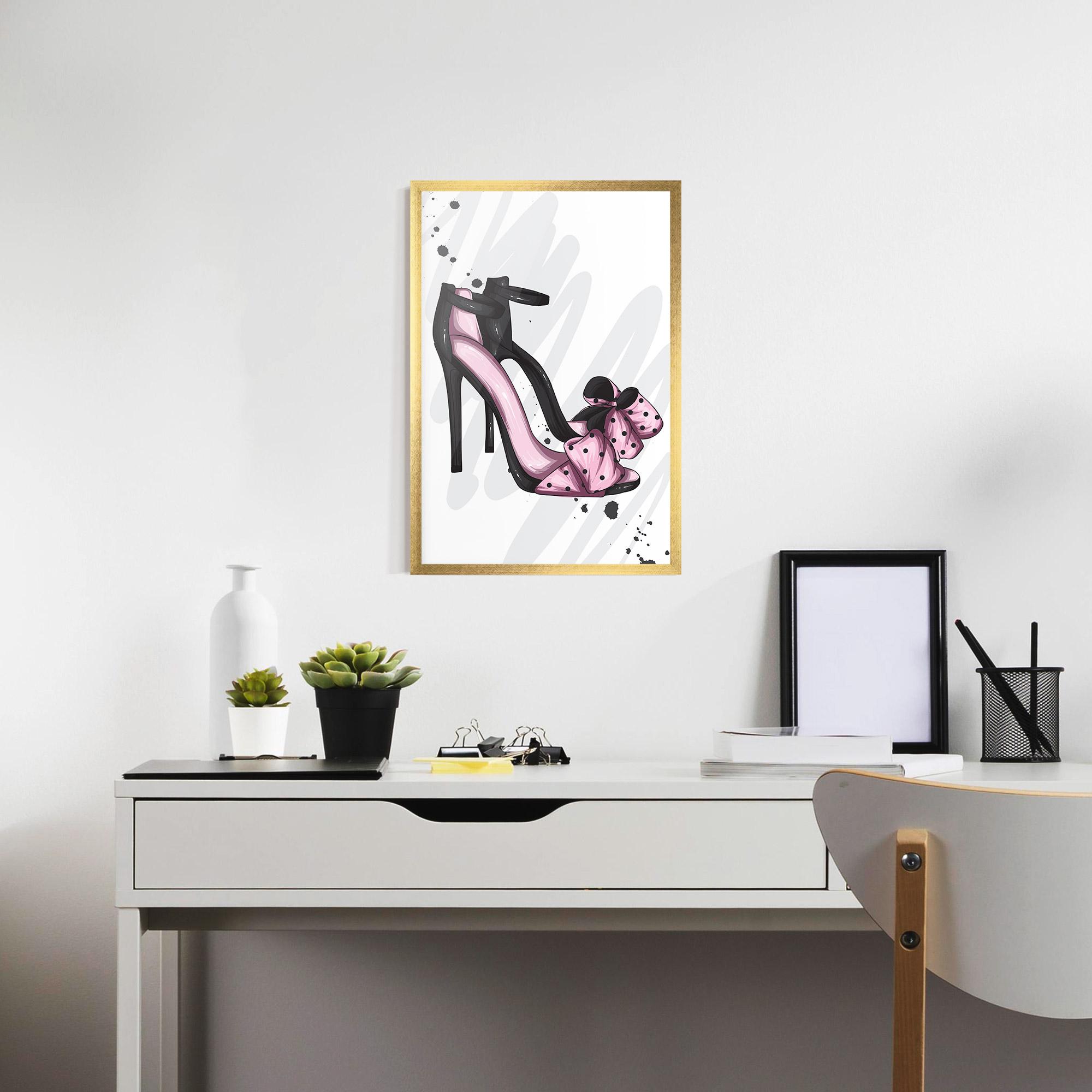 Gerahmte Poster Pink Black Heels mockup 7