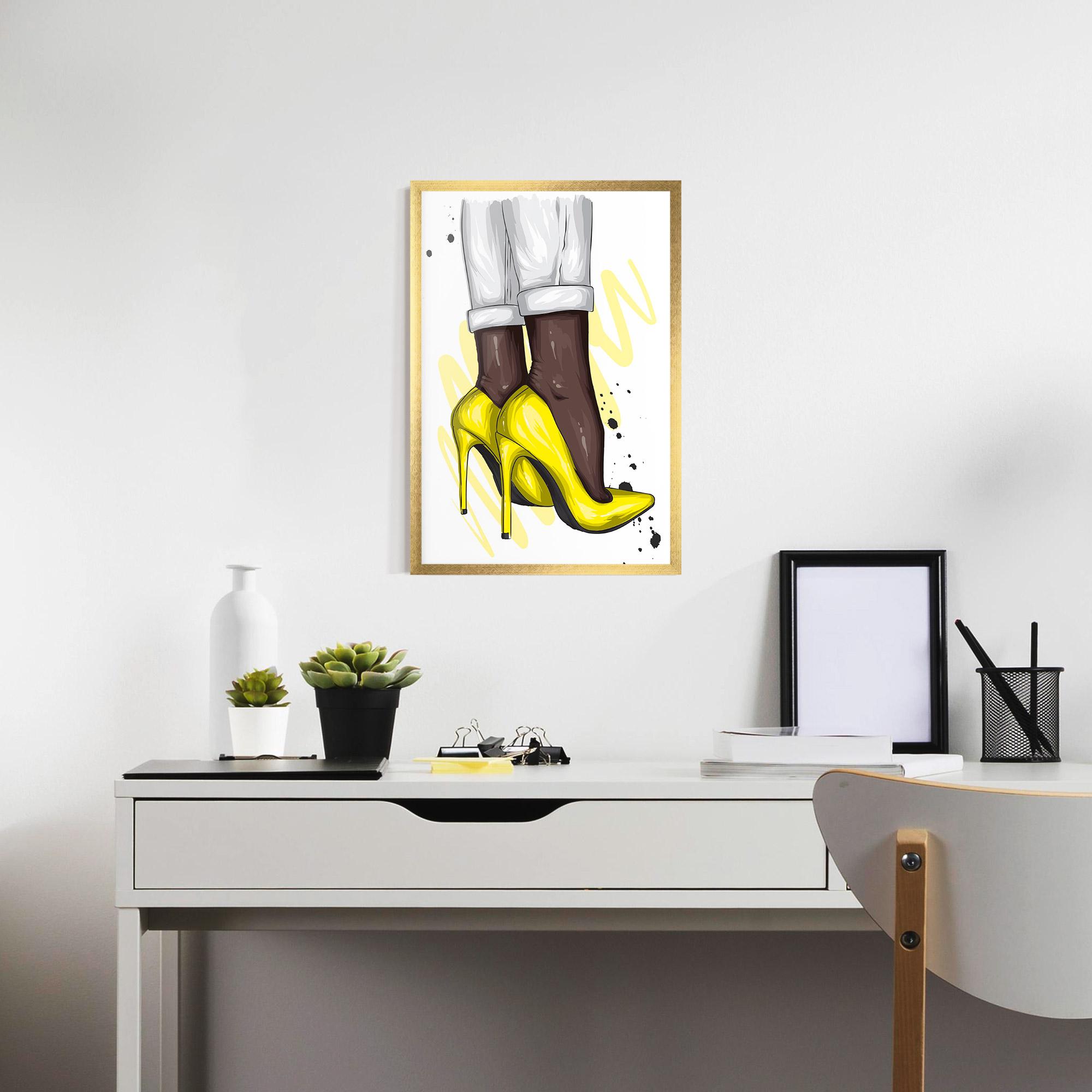 Gerahmte Poster Yellow Shoes mockup 7