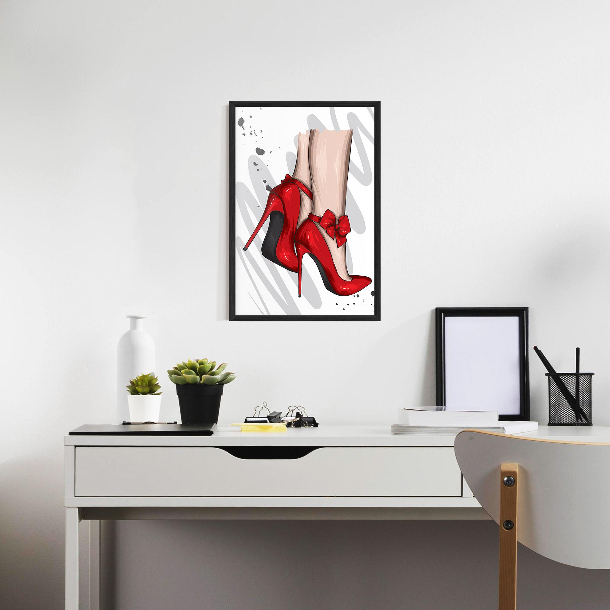 Gerahmte Poster Red Bow Heels mockup 7