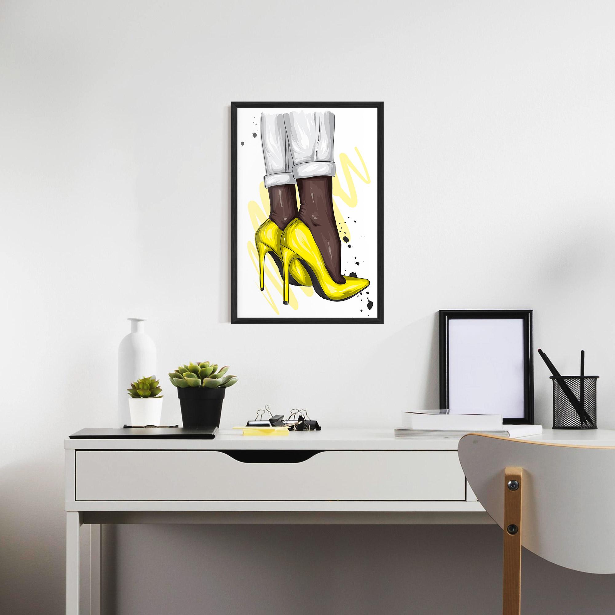 Gerahmte Poster Yellow Shoes mockup 7
