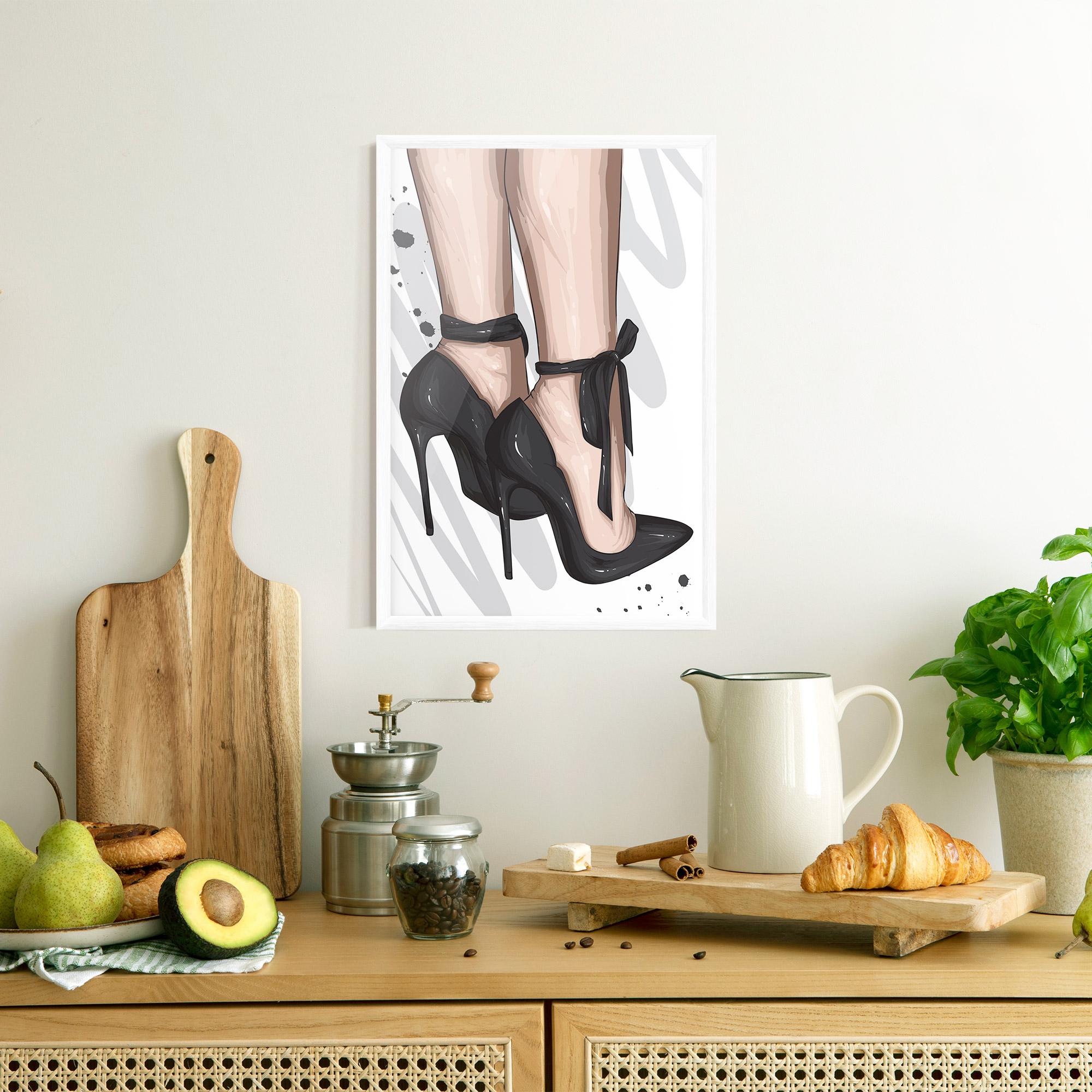 Gerahmte Poster Black Woman Shoes mockup 8