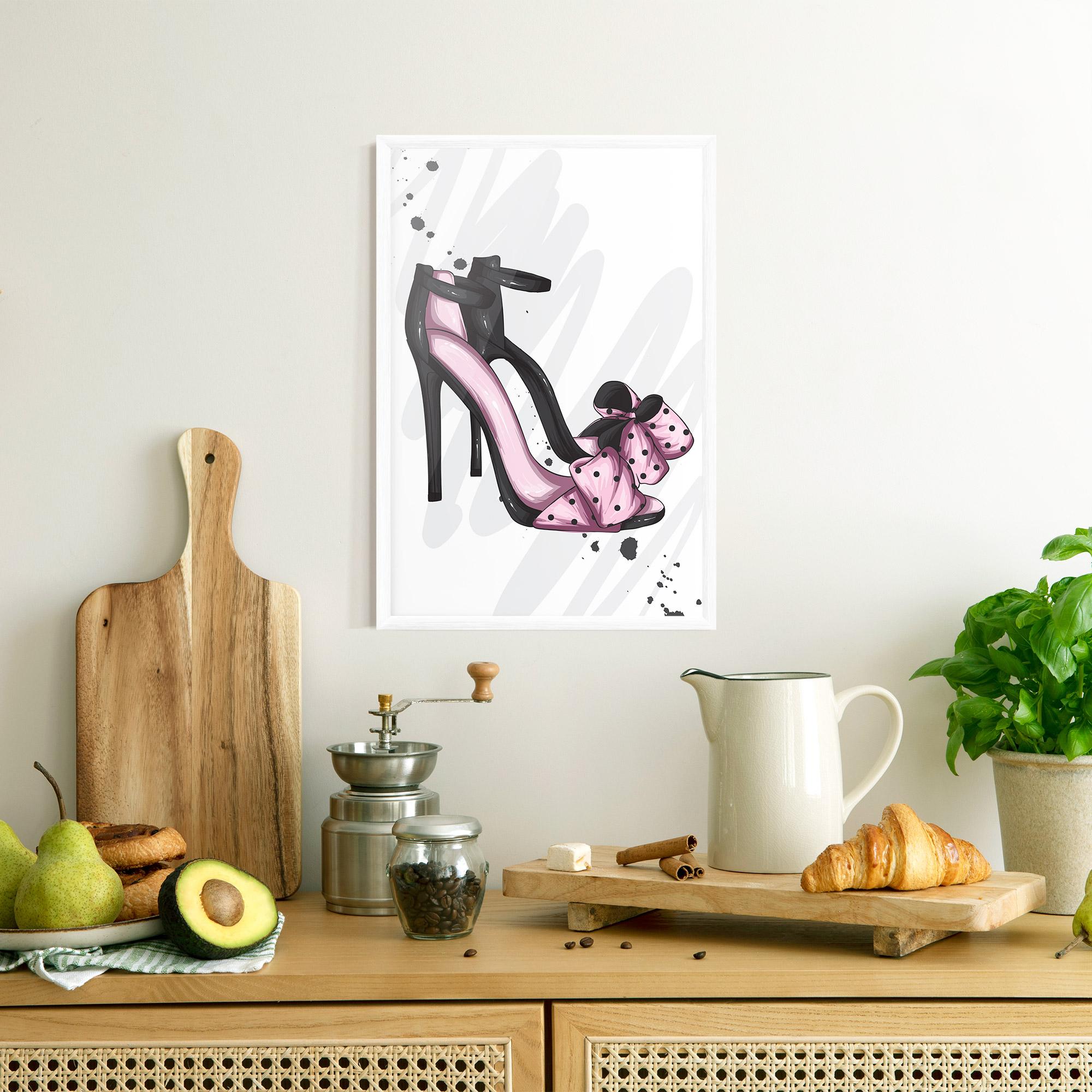 Gerahmte Poster Pink Black Heels mockup 8