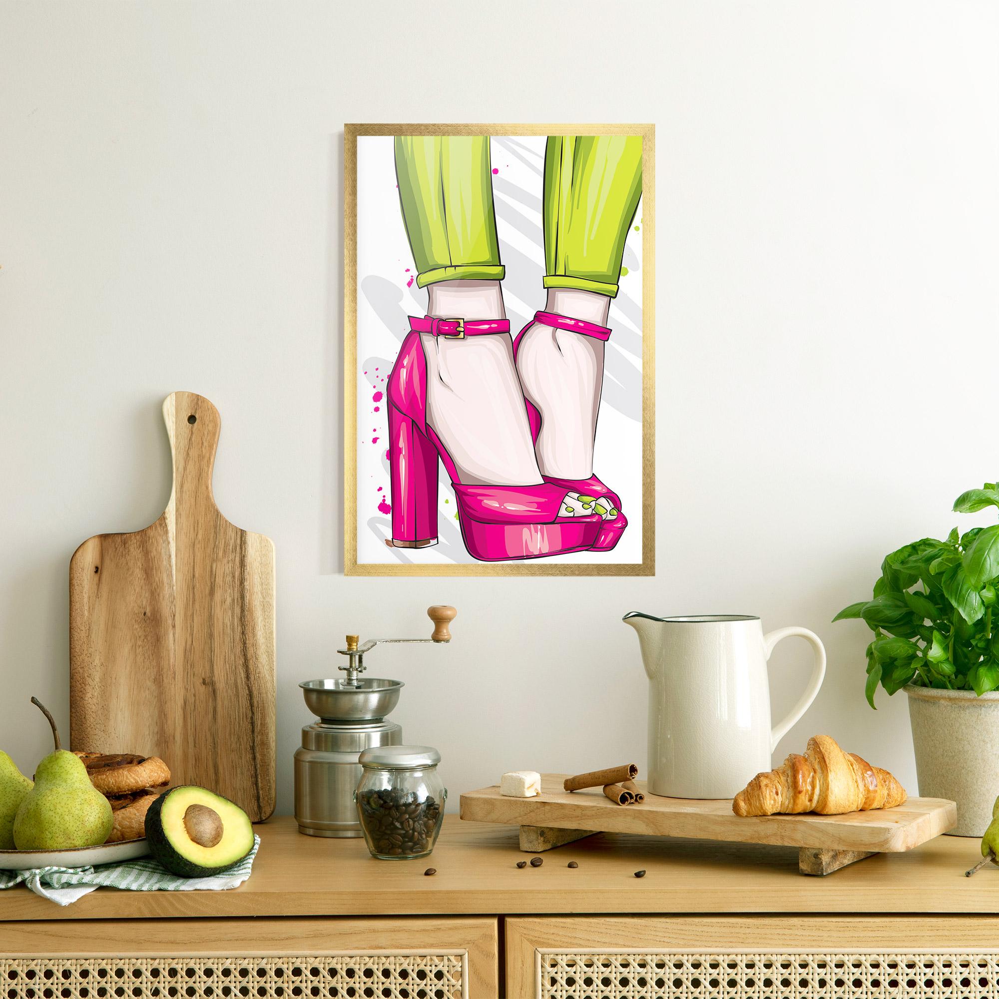 Gerahmte Poster Green Nails mockup 8