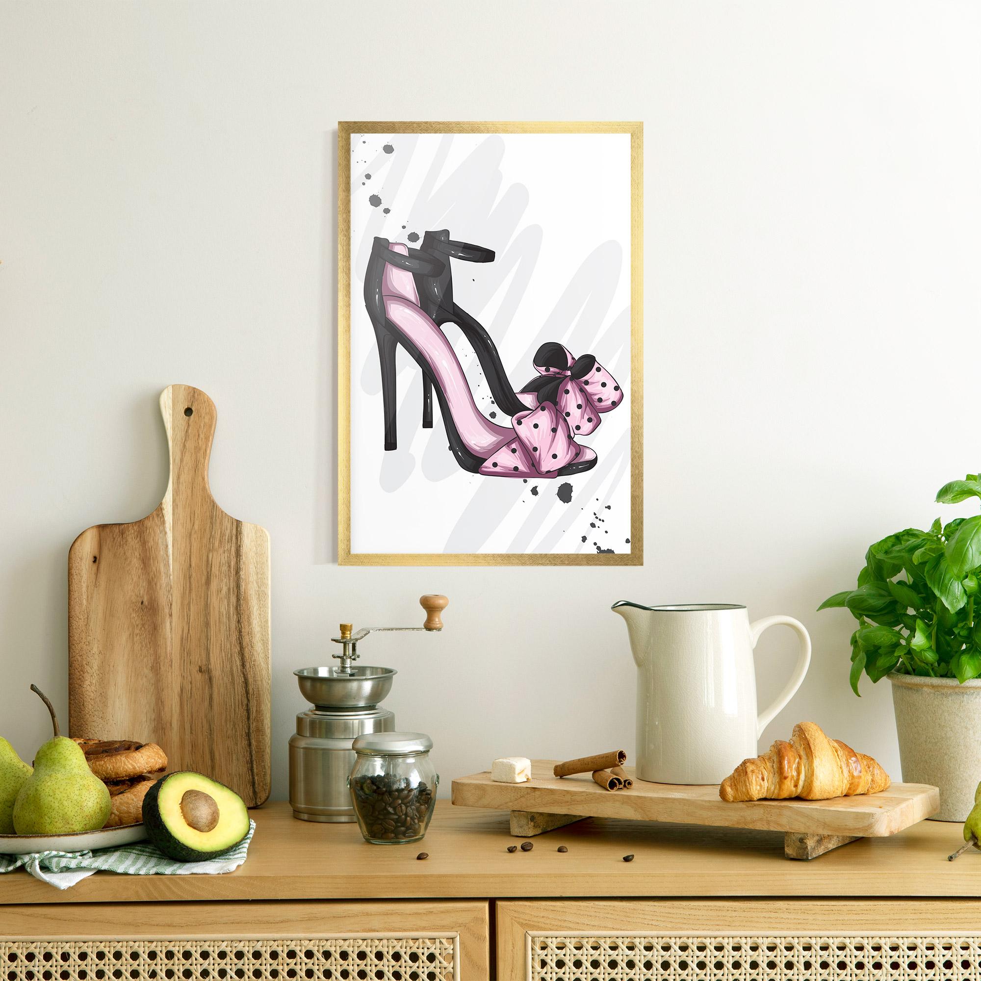 Gerahmte Poster Pink Black Heels mockup 8