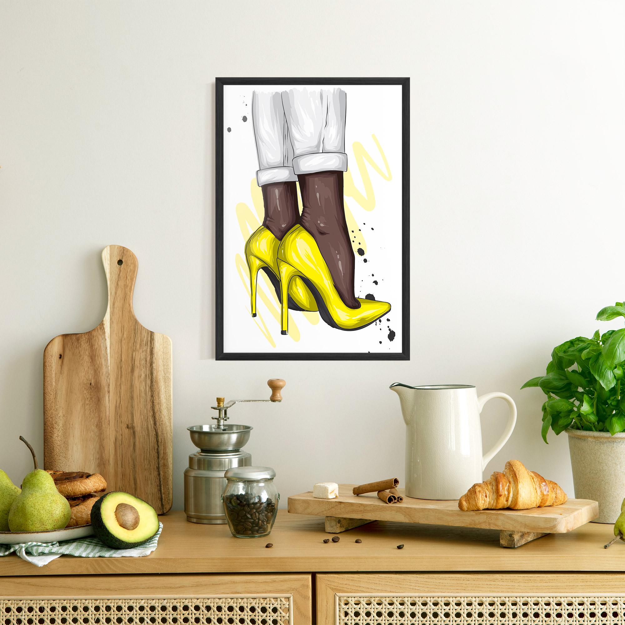 Gerahmte Poster Yellow Shoes mockup 8