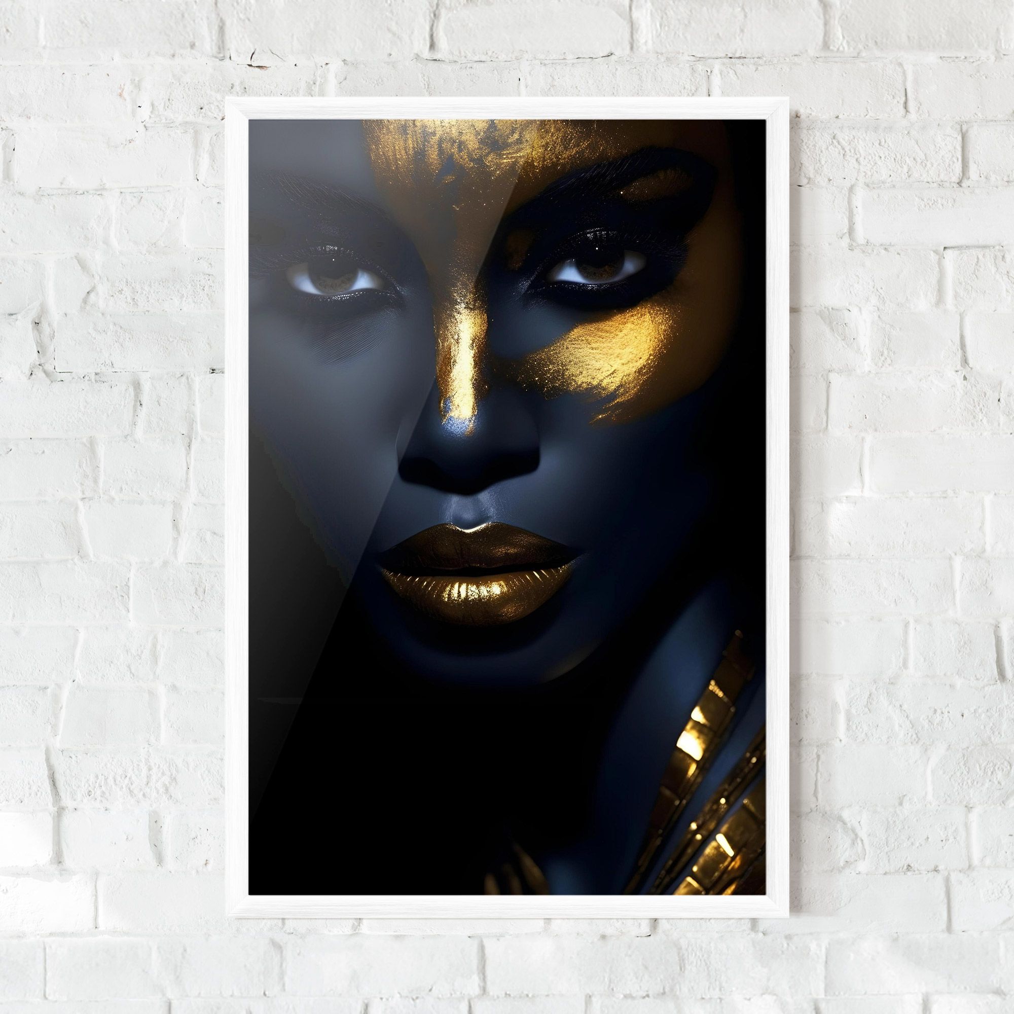 Gold Blue Face mockup 0