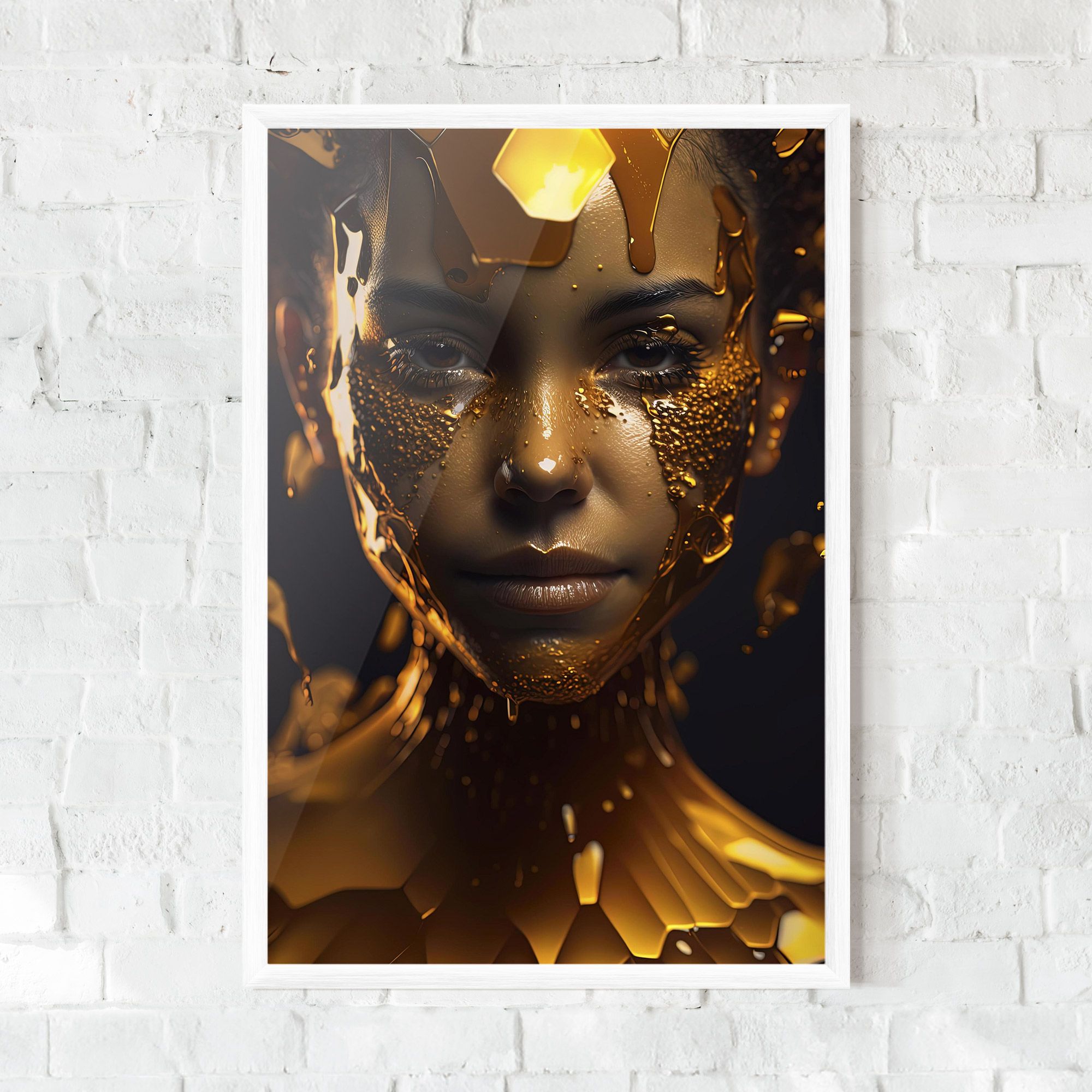 Gold Honeycomb Girl mockup 0