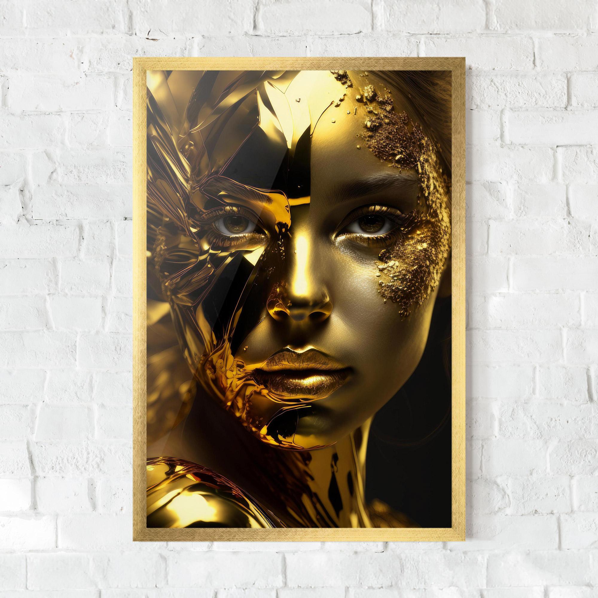 Gerahmte Poster Covered By Gold mockup 0