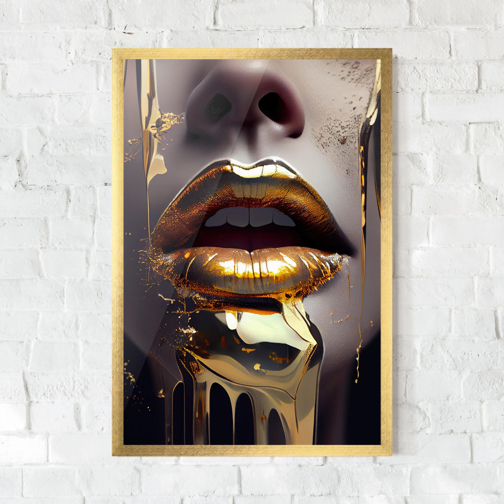 Glamorous Gold Lips mockup 0