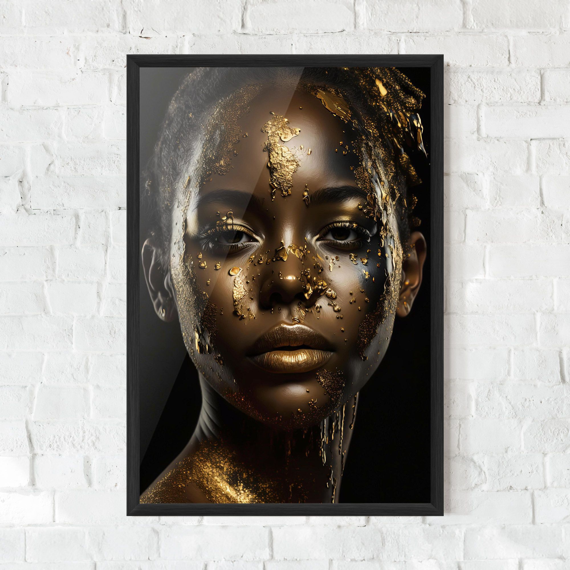 Attractive Gold Woman mockup 0