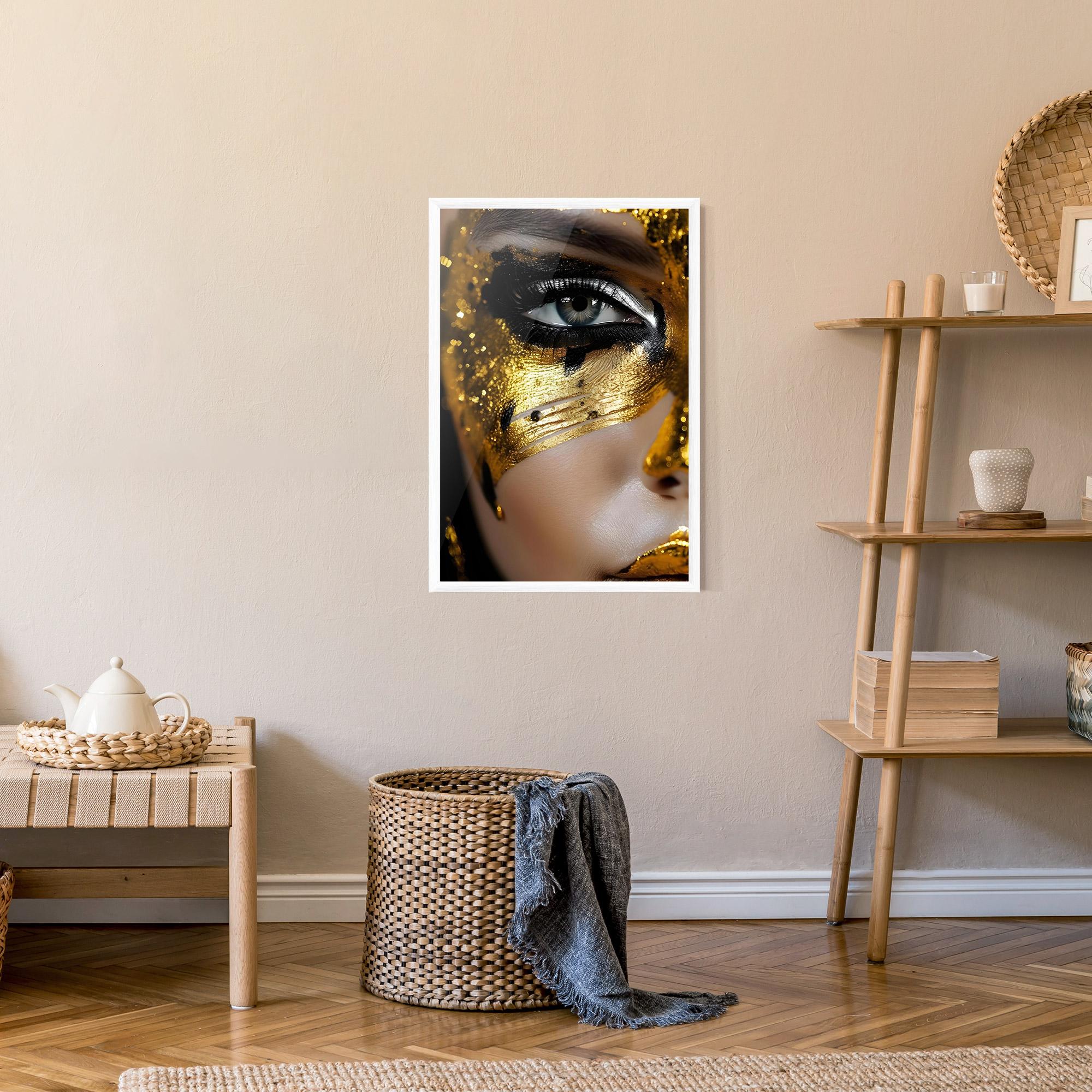 Gerahmte Poster Black Gold Eyeliner mockup 9