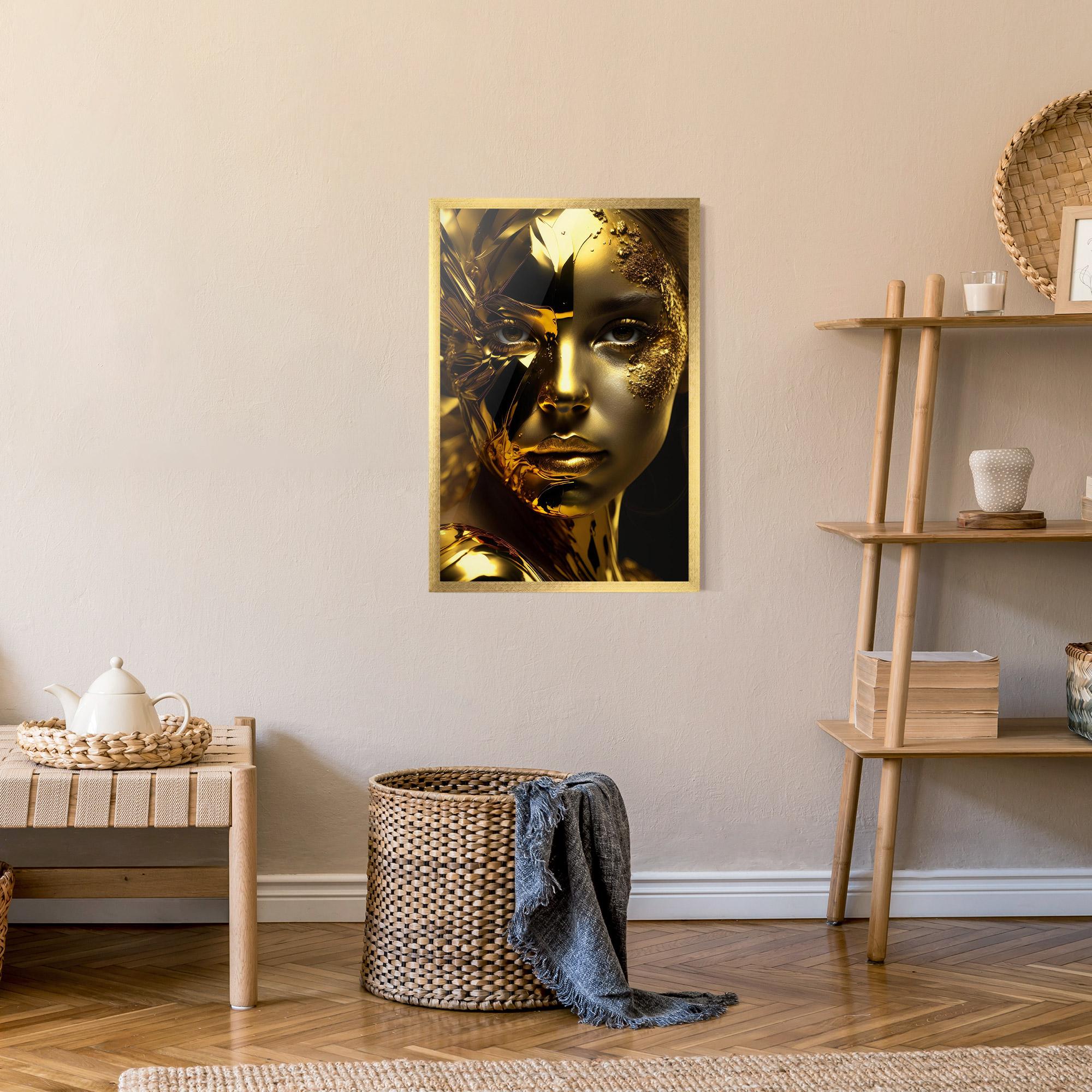 Gerahmte Poster Covered By Gold mockup 9