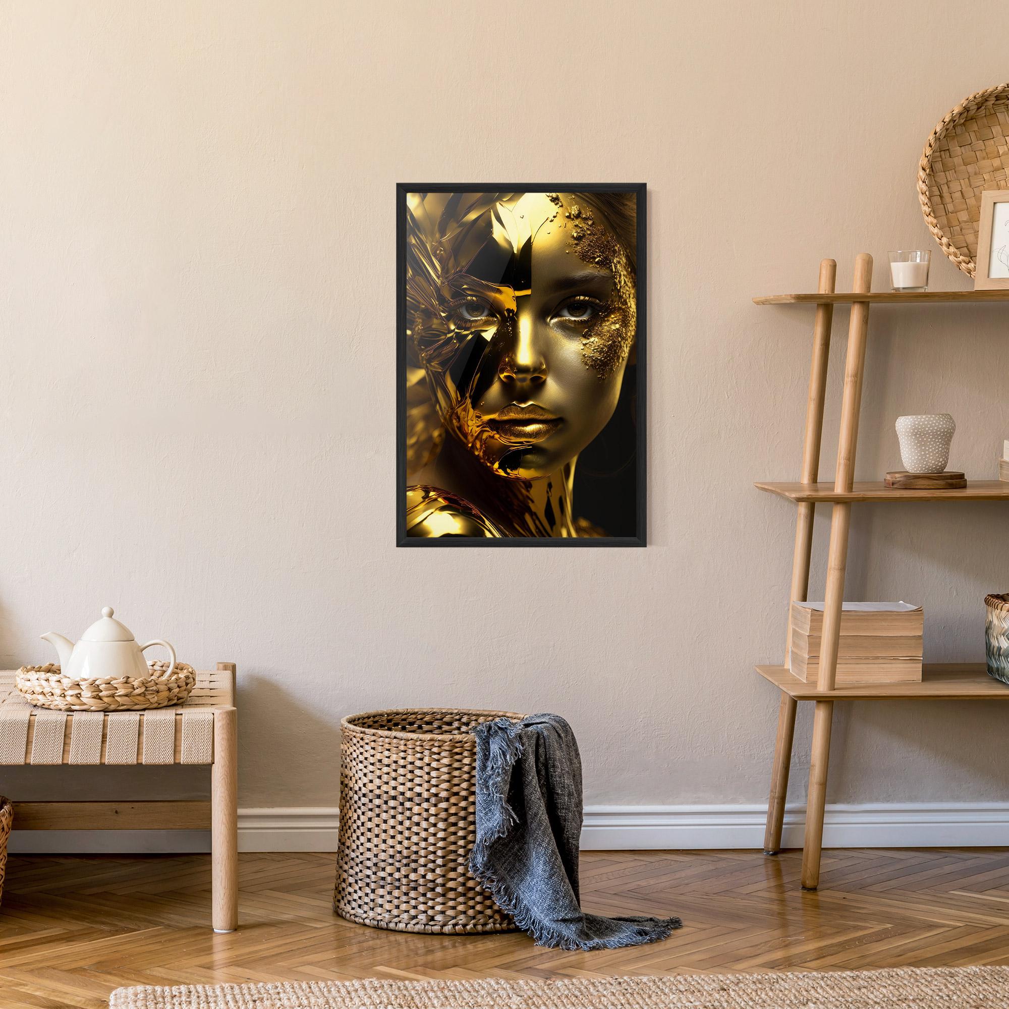 Gerahmte Poster Covered By Gold mockup 9