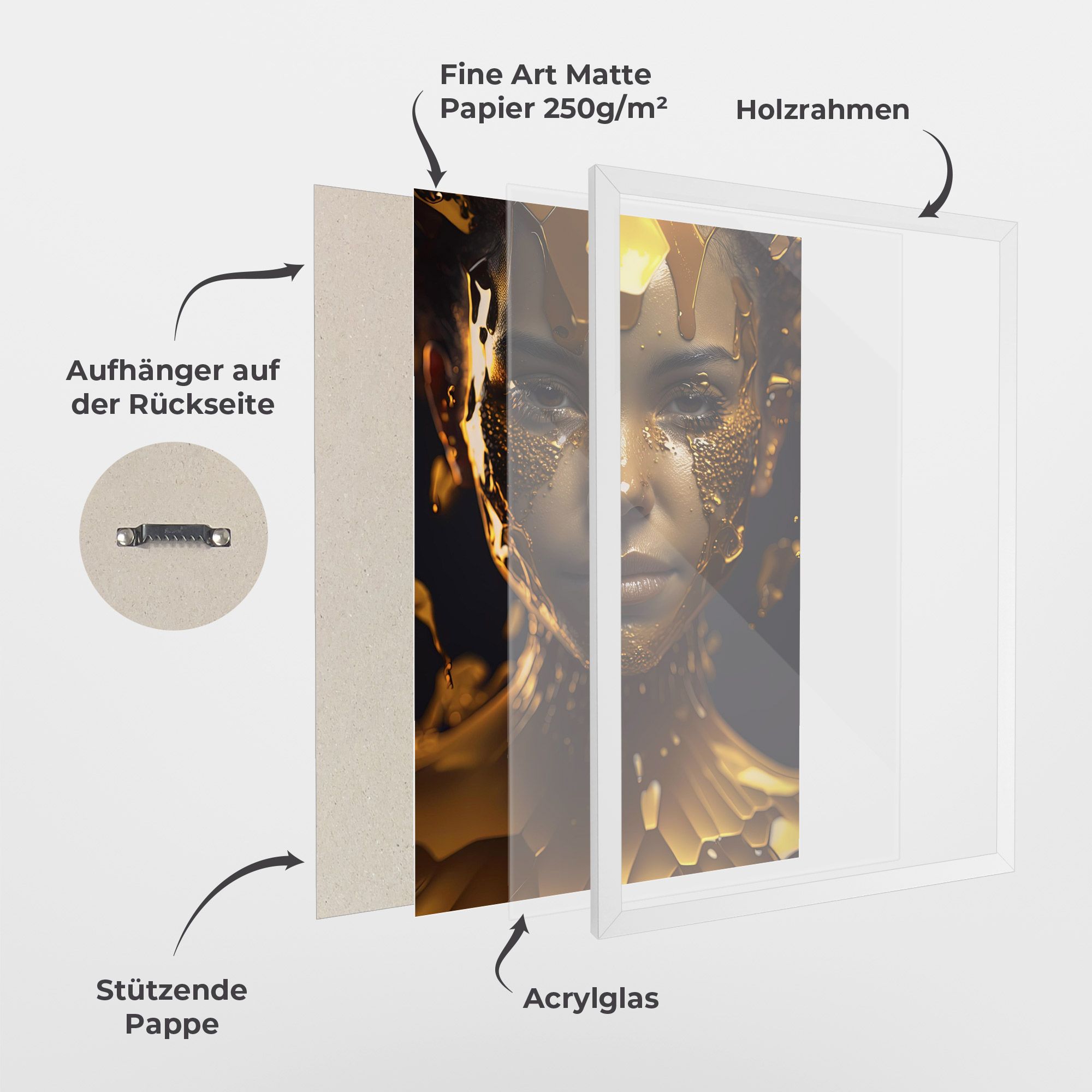 Gold Honeycomb Girl mockup 1