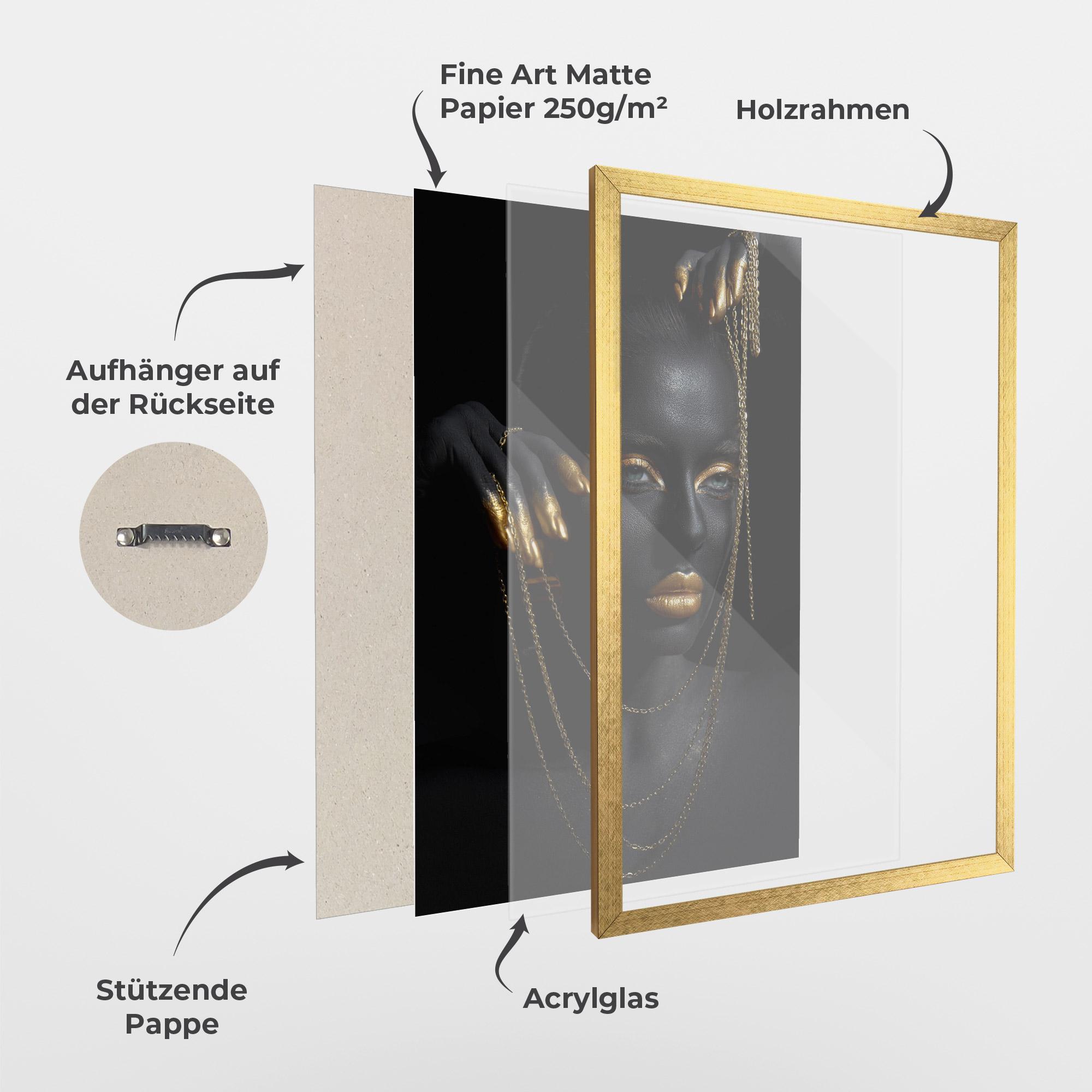 Gerahmte Poster Grey Chain Eyes mockup 1