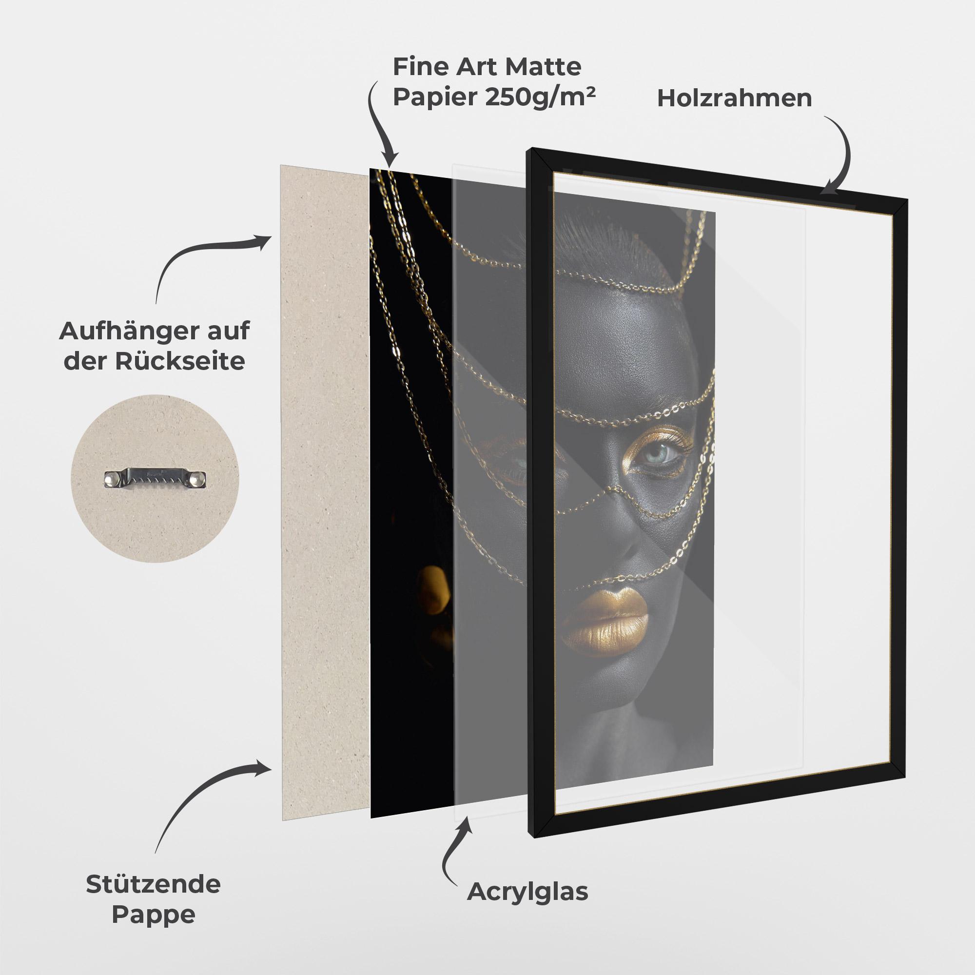 Gerahmte Poster Chain Grey Eyes mockup 1