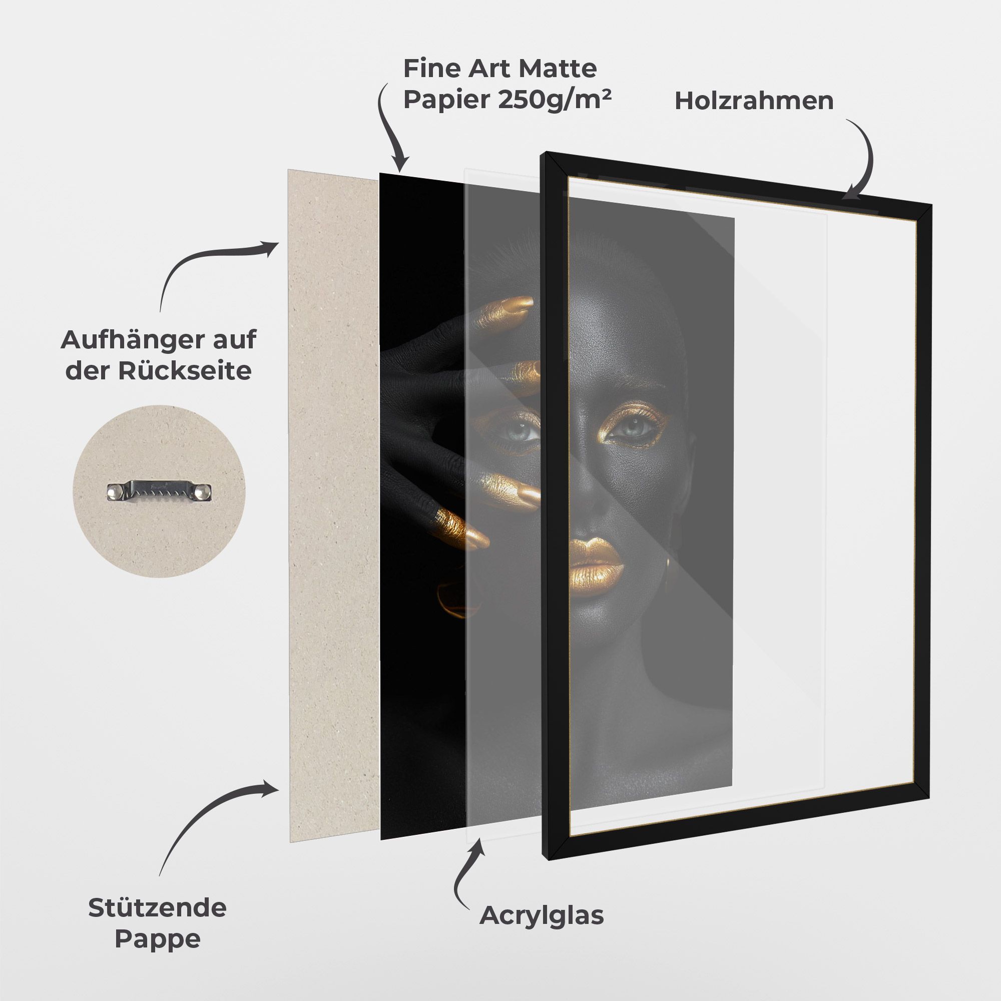 Gold Makeup Nails mockup 1