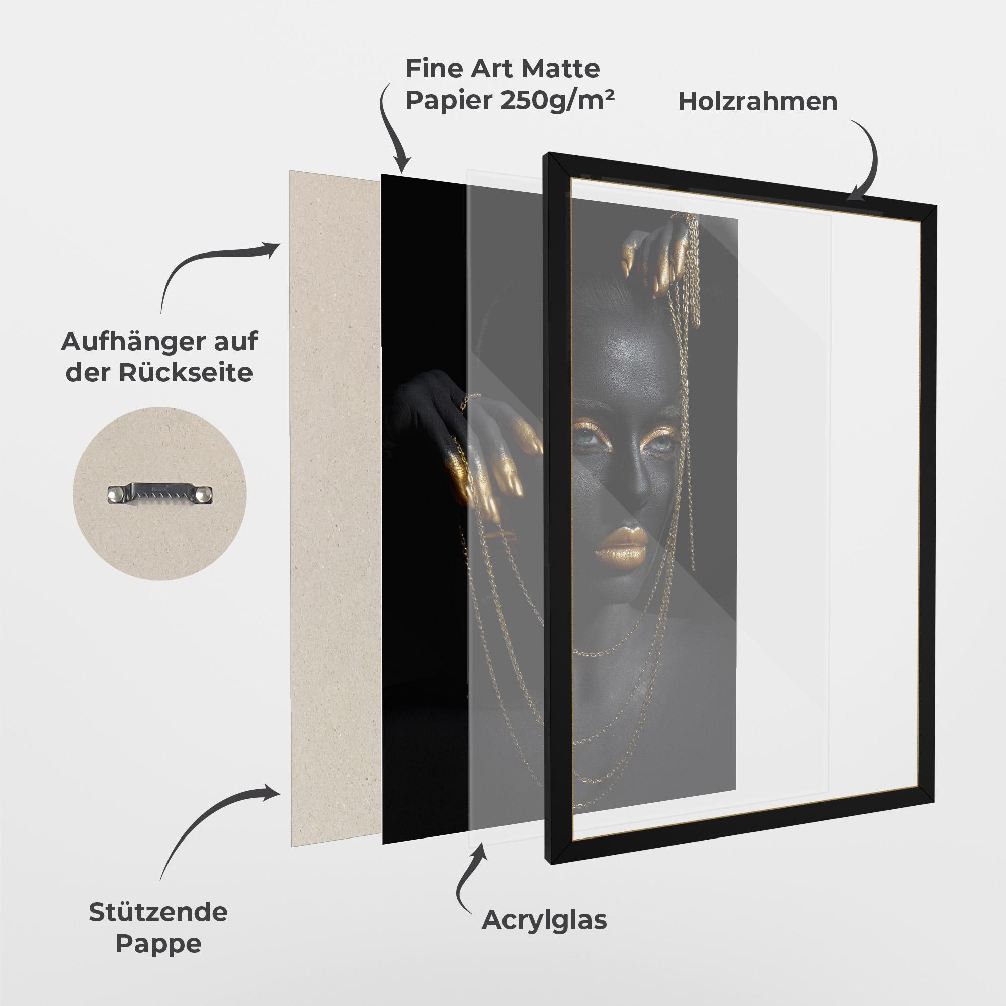 Gerahmte Poster Grey Chain Eyes mockup 1