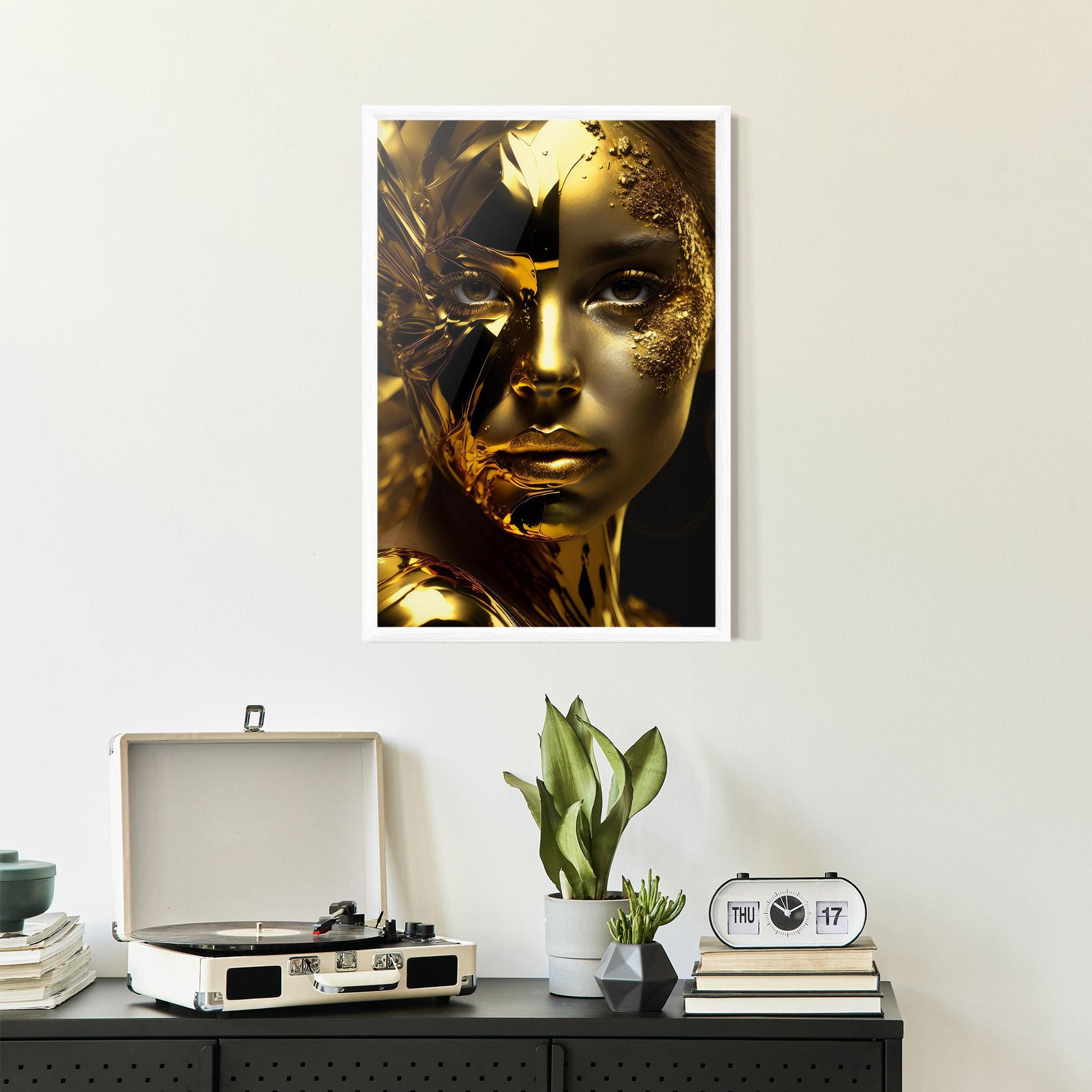 Gerahmte Poster Covered By Gold mockup 2