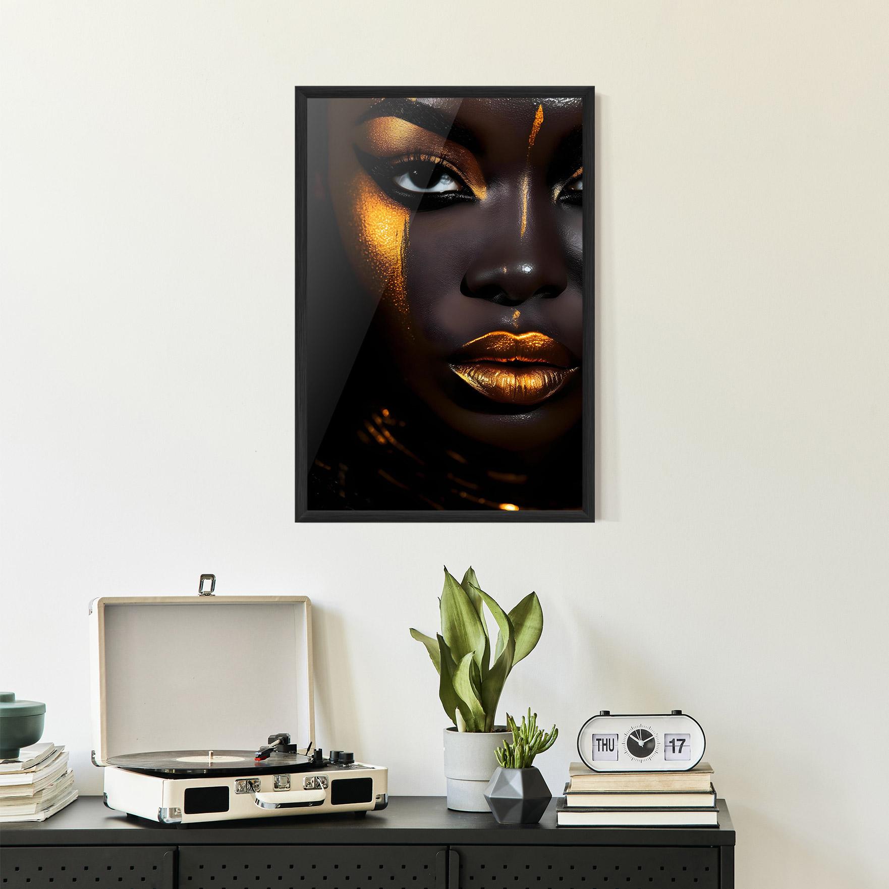 Gerahmte Poster Skin Black Gold mockup 2