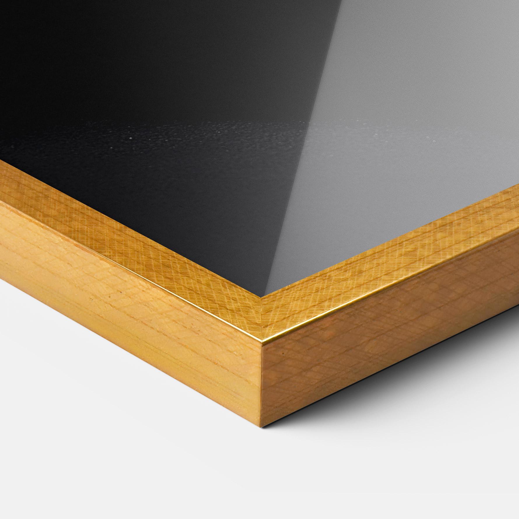 Gerahmte Poster Gold Black Paint mockup 3