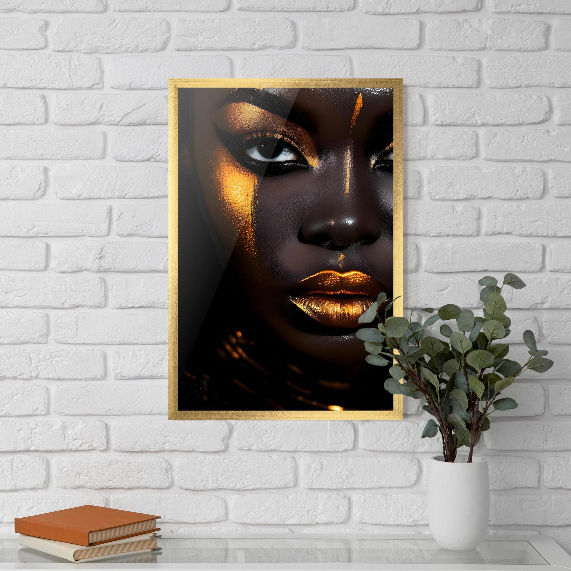Gerahmte Poster Skin Black Gold mockup 5