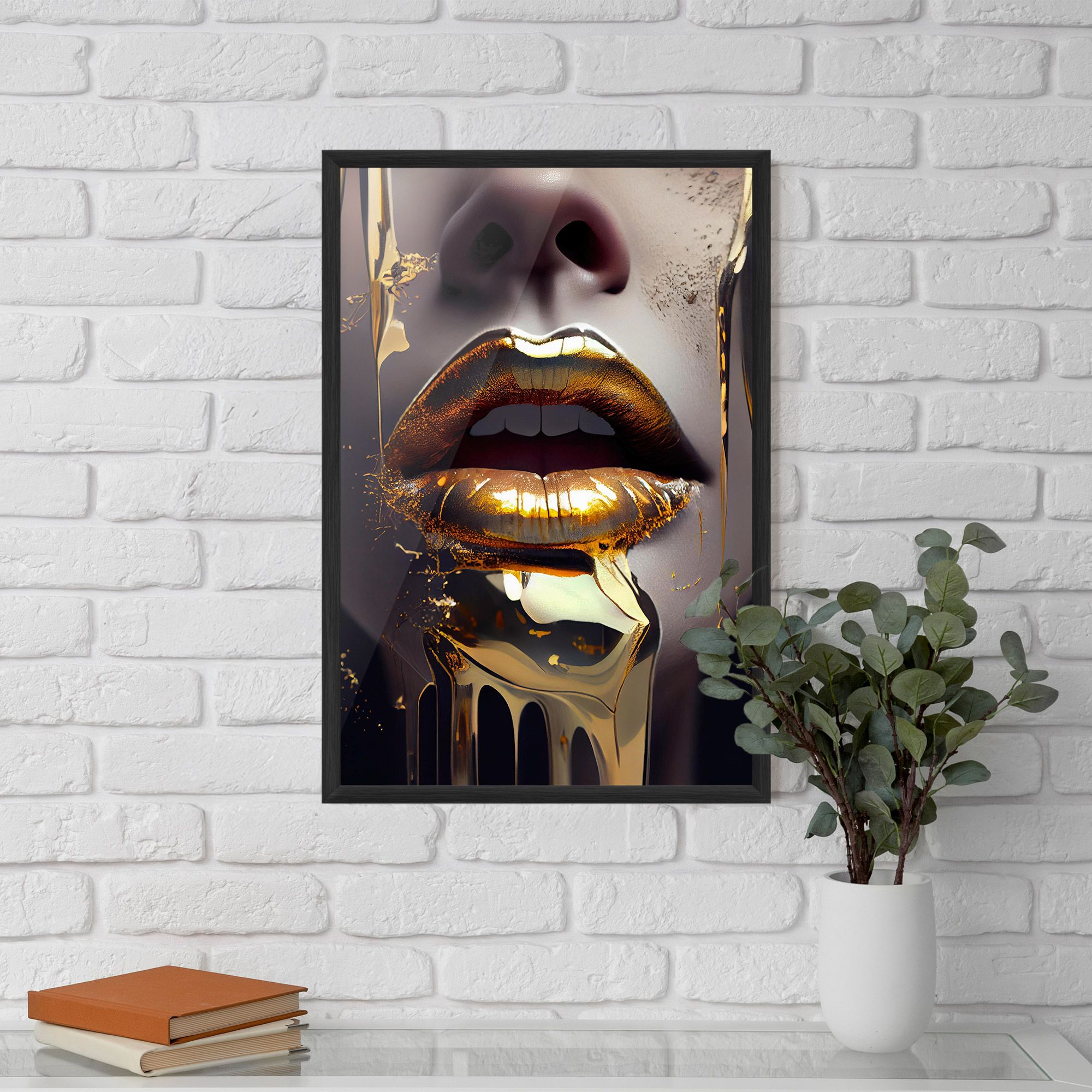 Glamorous Gold Lips mockup 5