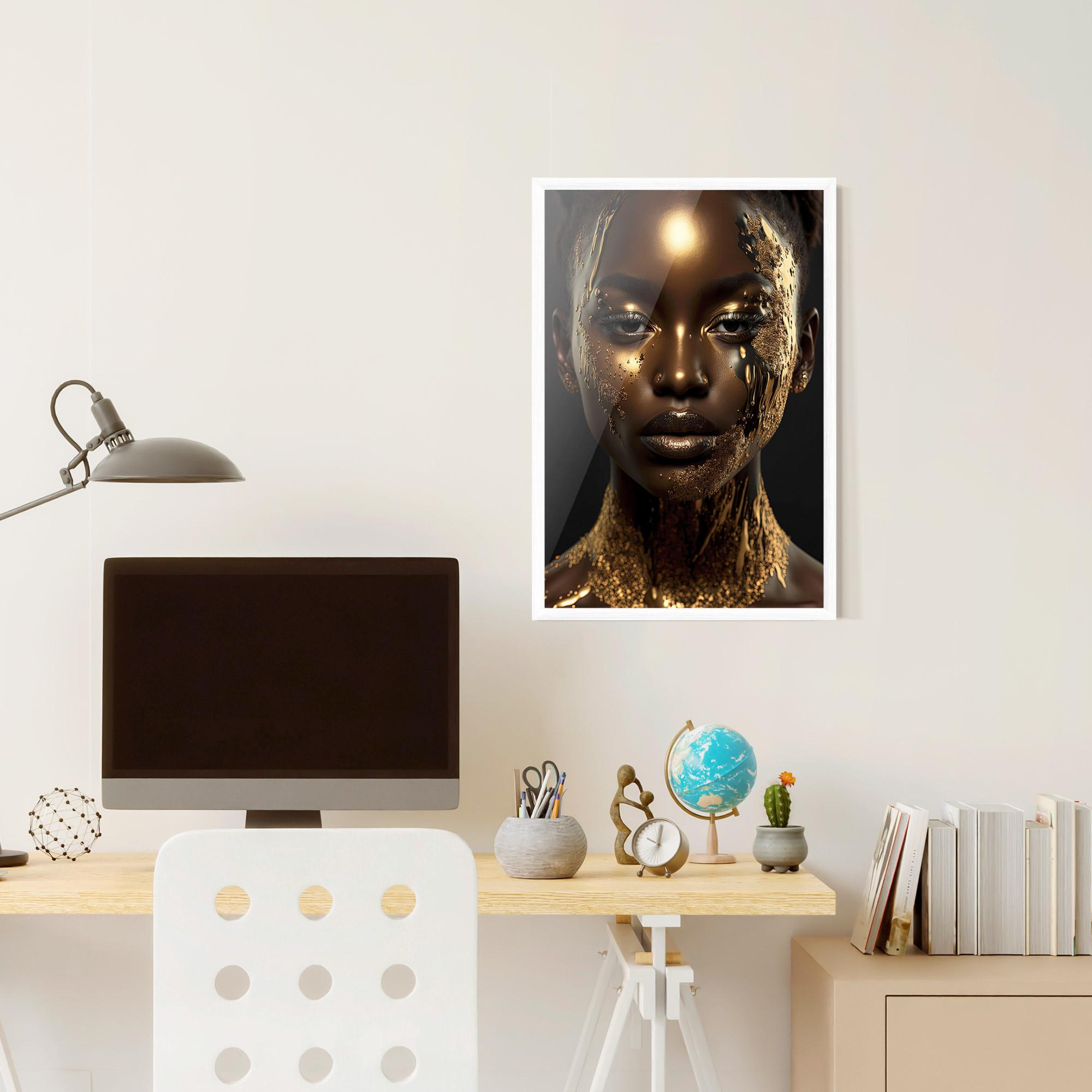 Gerahmte Poster Dripping Gold Woman mockup 6