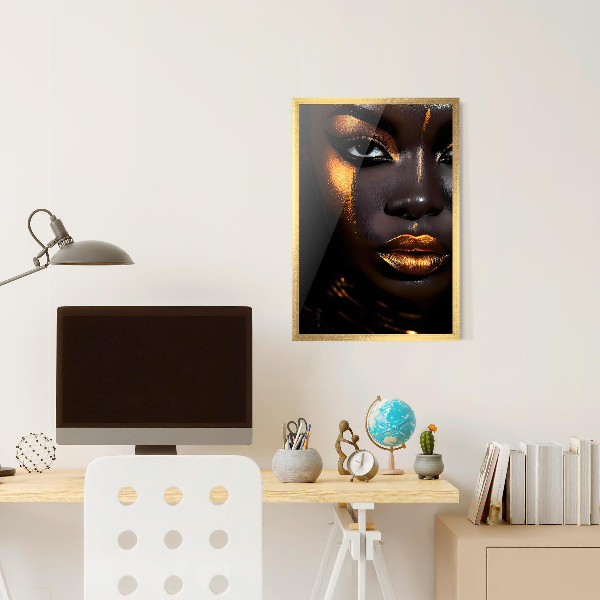 Gerahmte Poster Skin Black Gold mockup 6