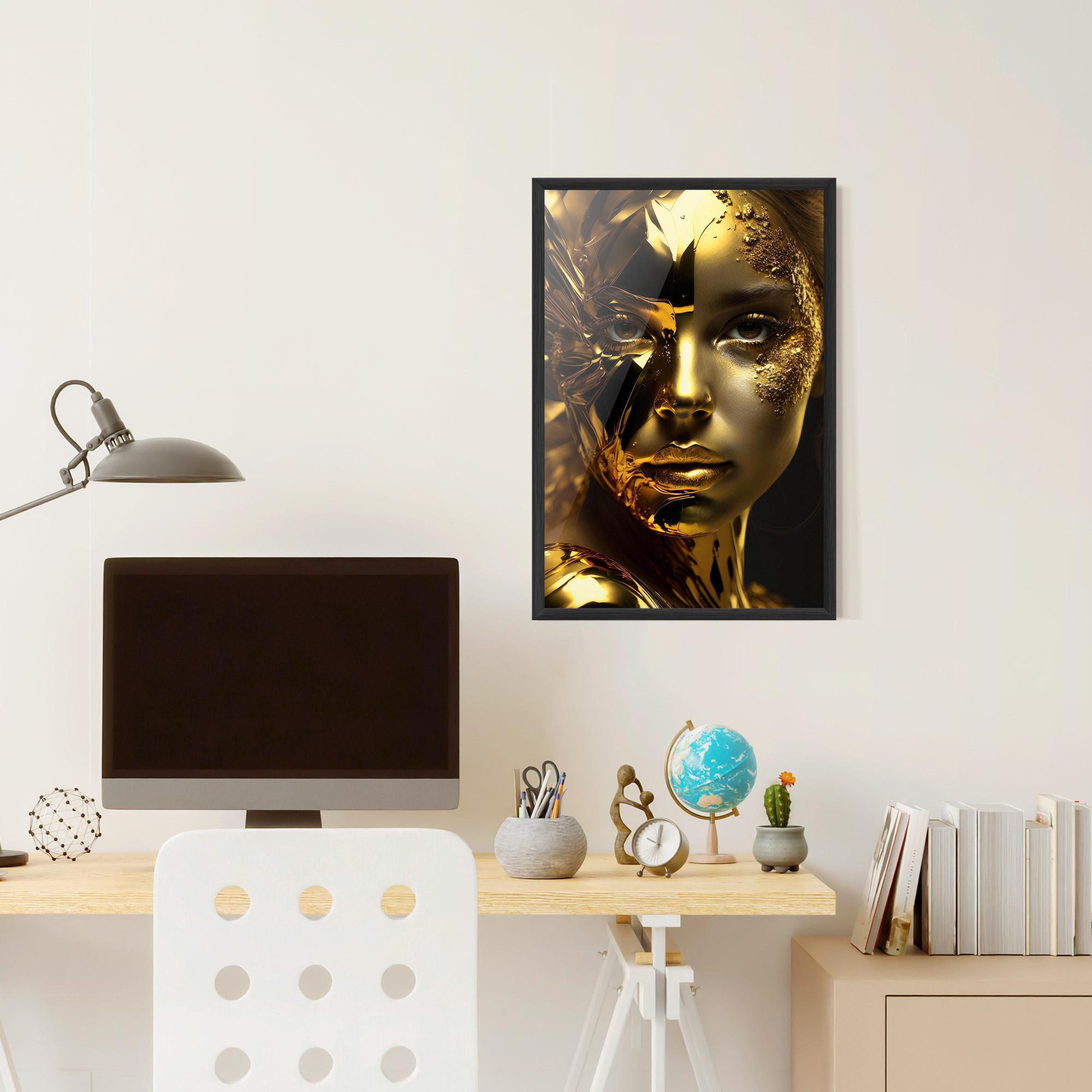 Gerahmte Poster Covered By Gold mockup 6