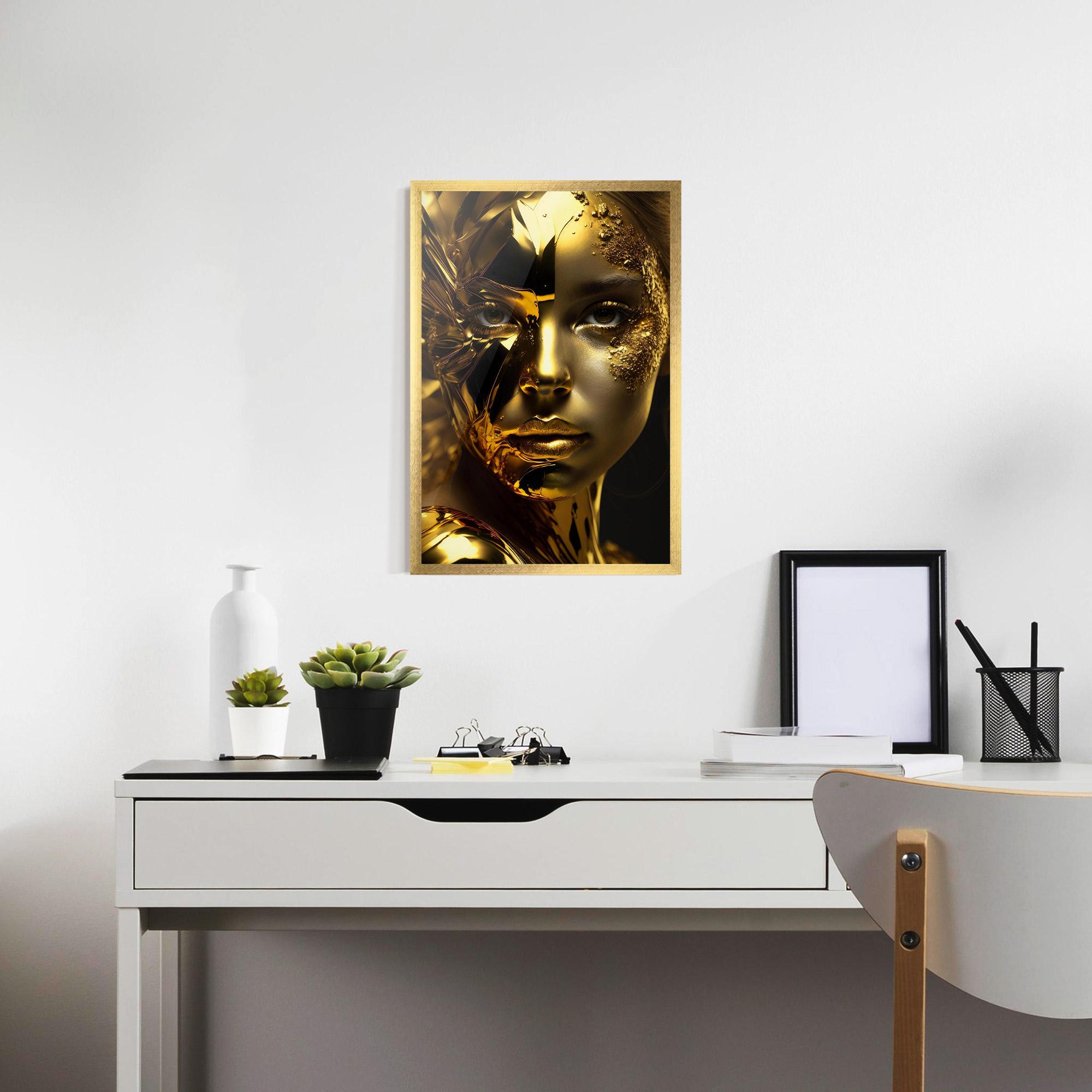 Gerahmte Poster Covered By Gold mockup 7