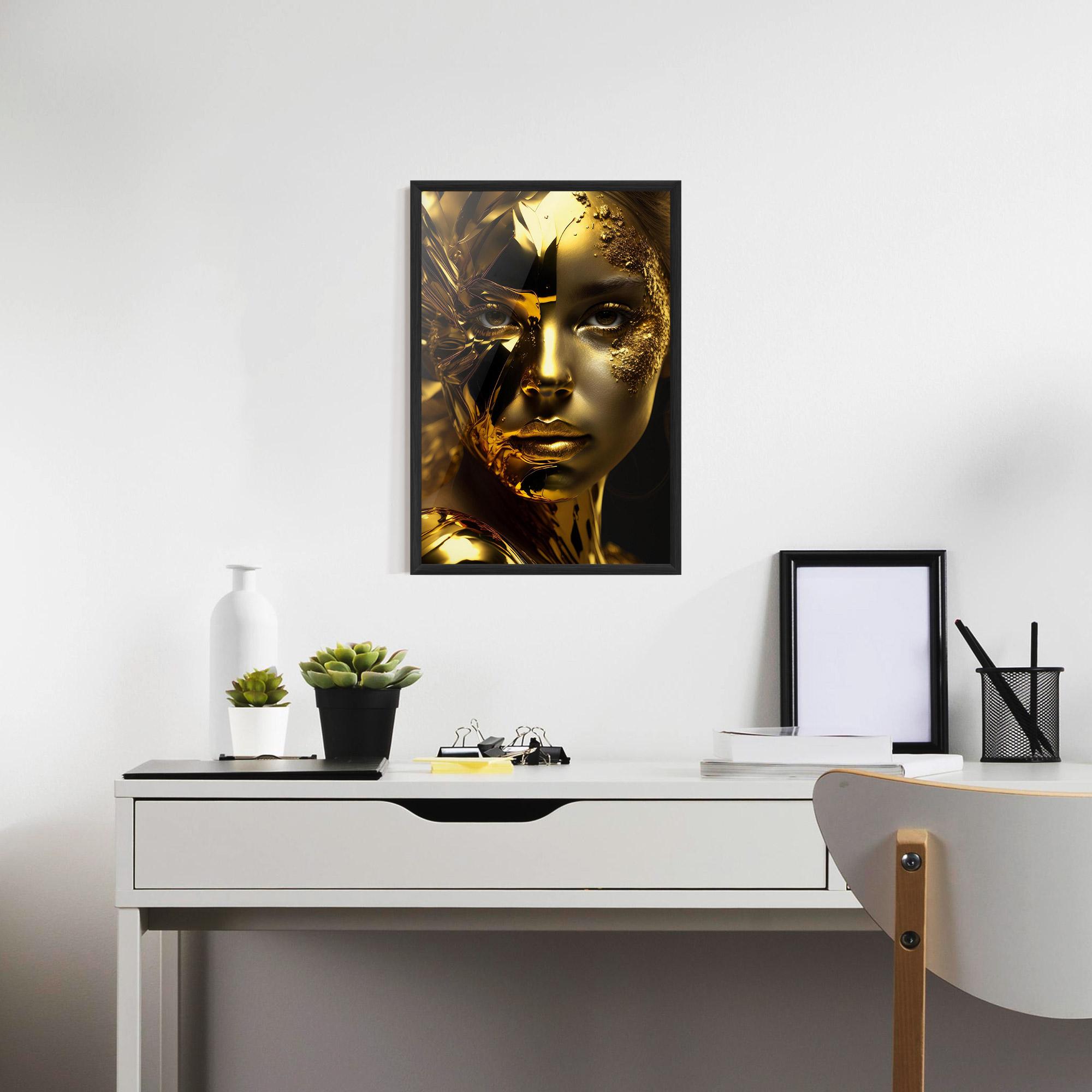 Gerahmte Poster Covered By Gold mockup 7