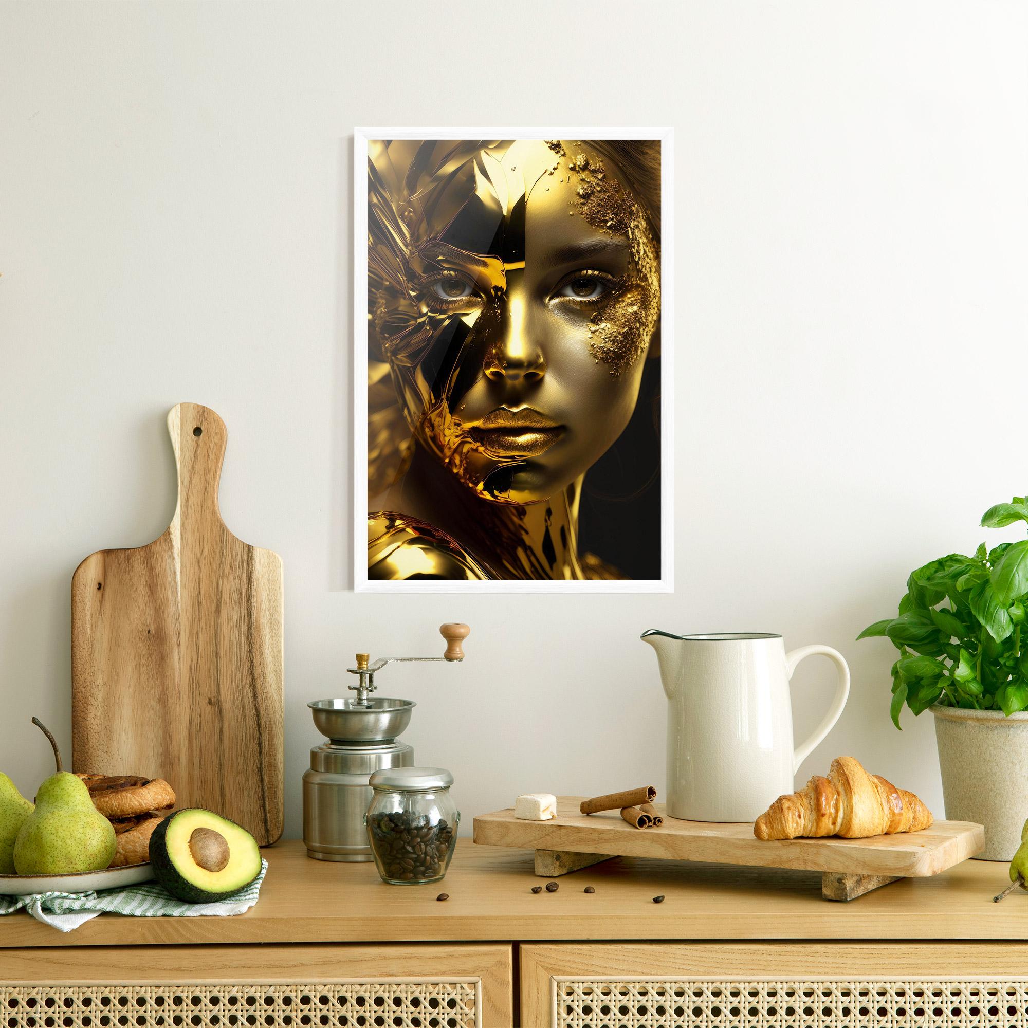 Gerahmte Poster Covered By Gold mockup 8