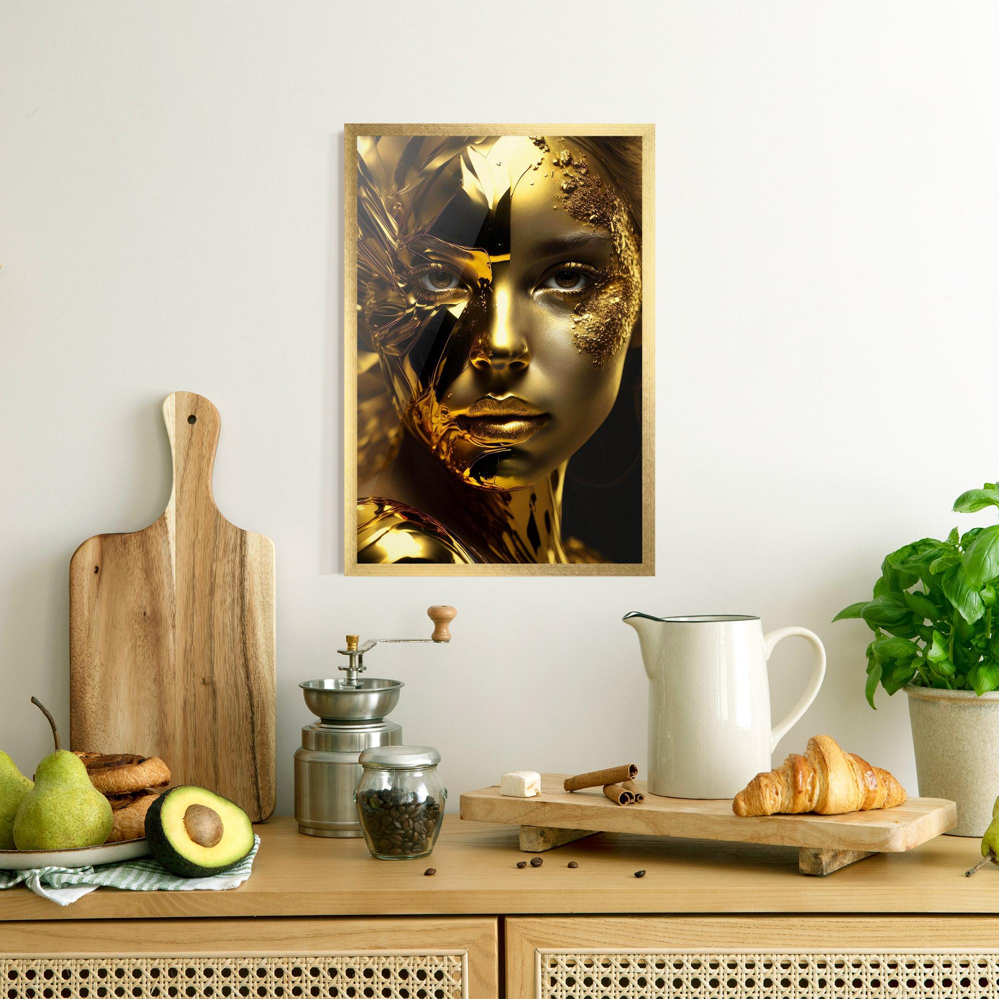Gerahmte Poster Covered By Gold mockup 8