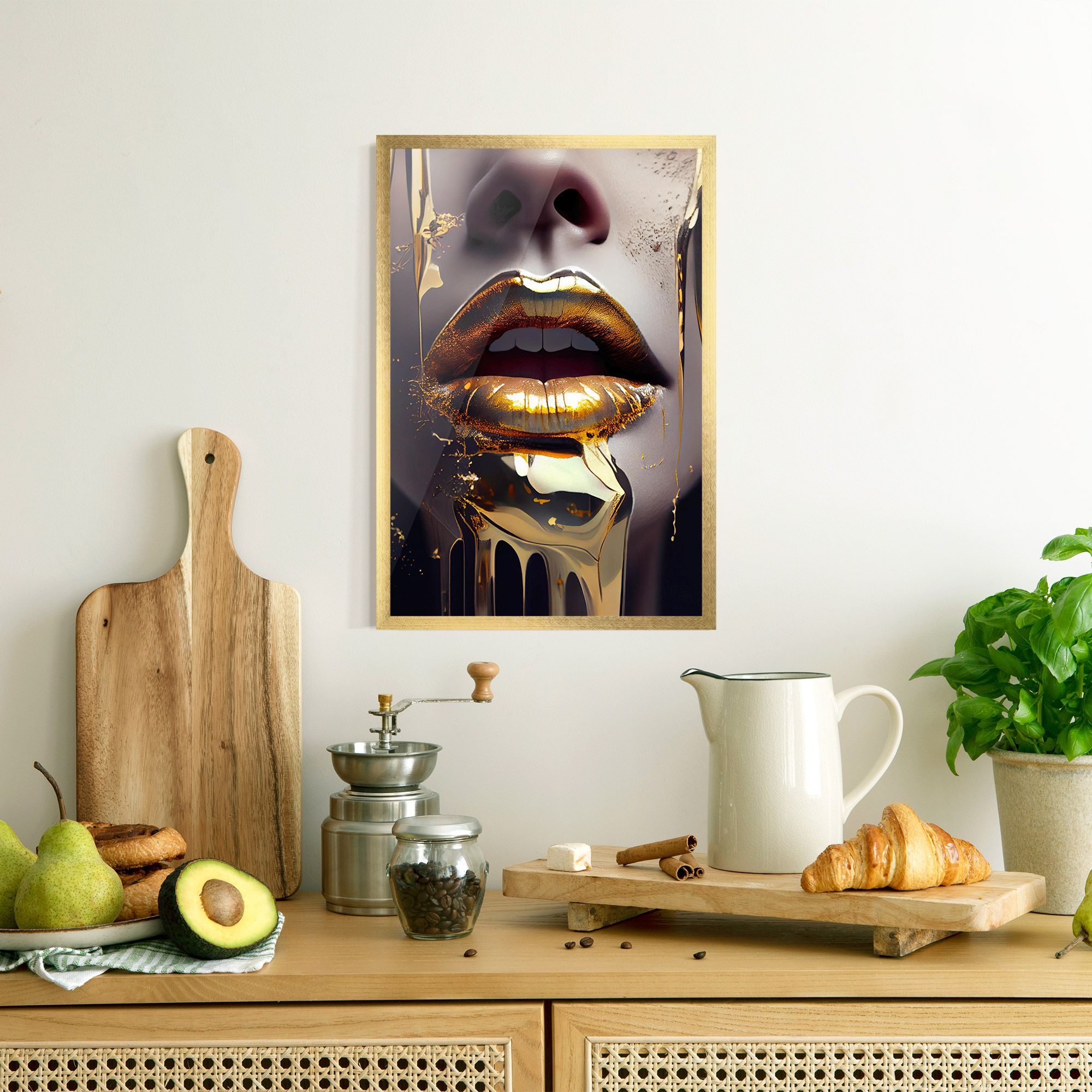 Glamorous Gold Lips mockup 8