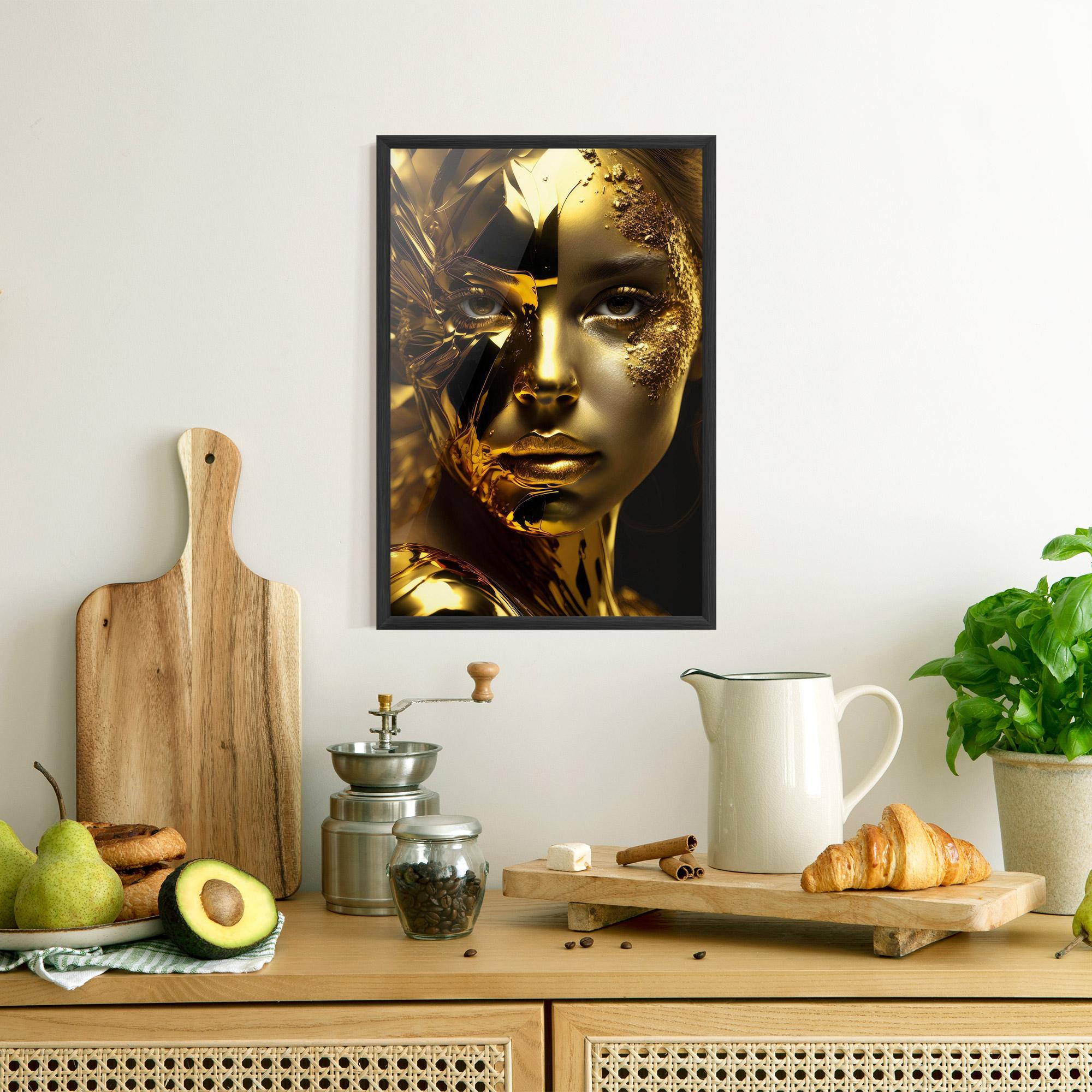 Gerahmte Poster Covered By Gold mockup 8