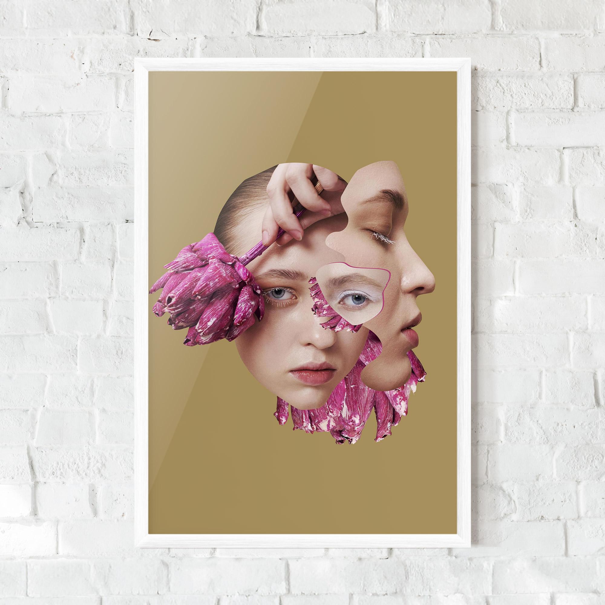 Gerahmte Poster Abstract Combination Face mockup 0