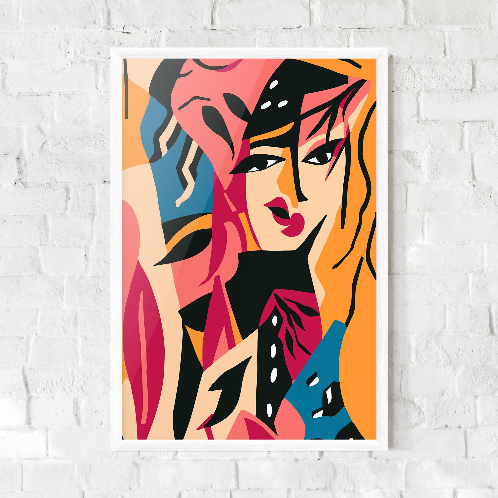 Gerahmte Poster Crowd Face mockup 0