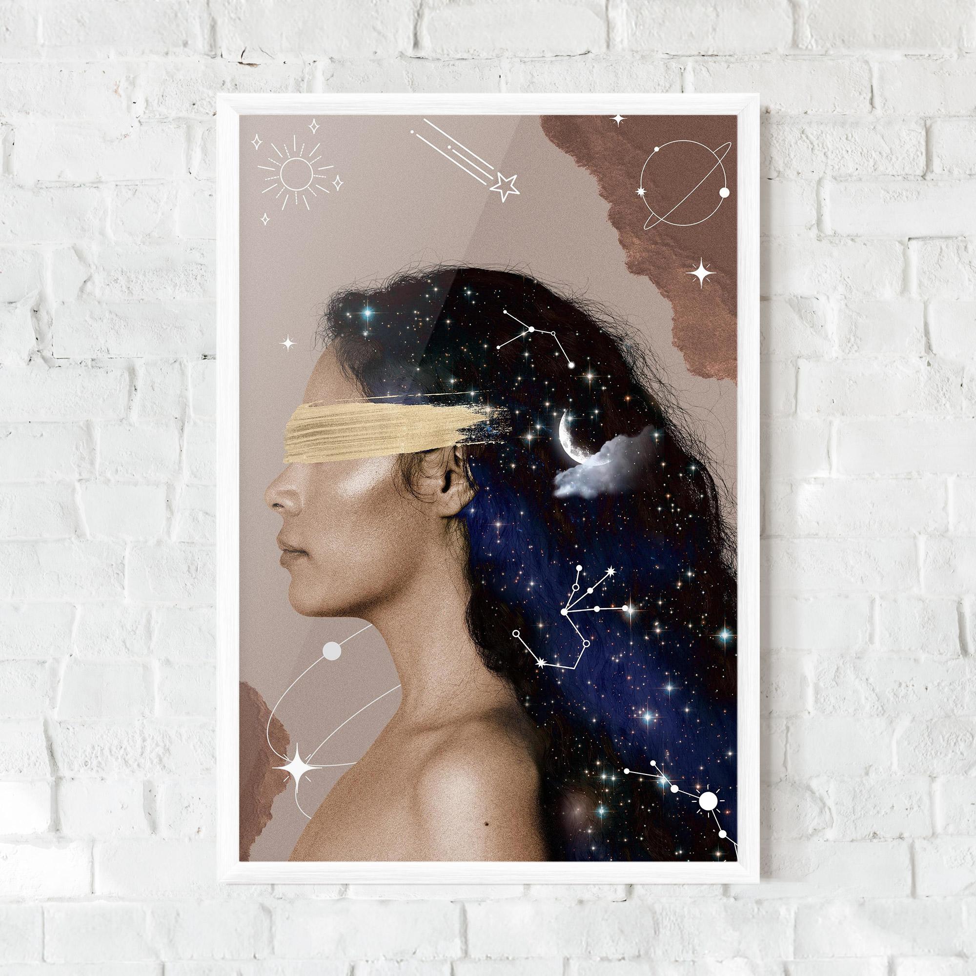 Gerahmte Poster Galaxy Hair mockup 0