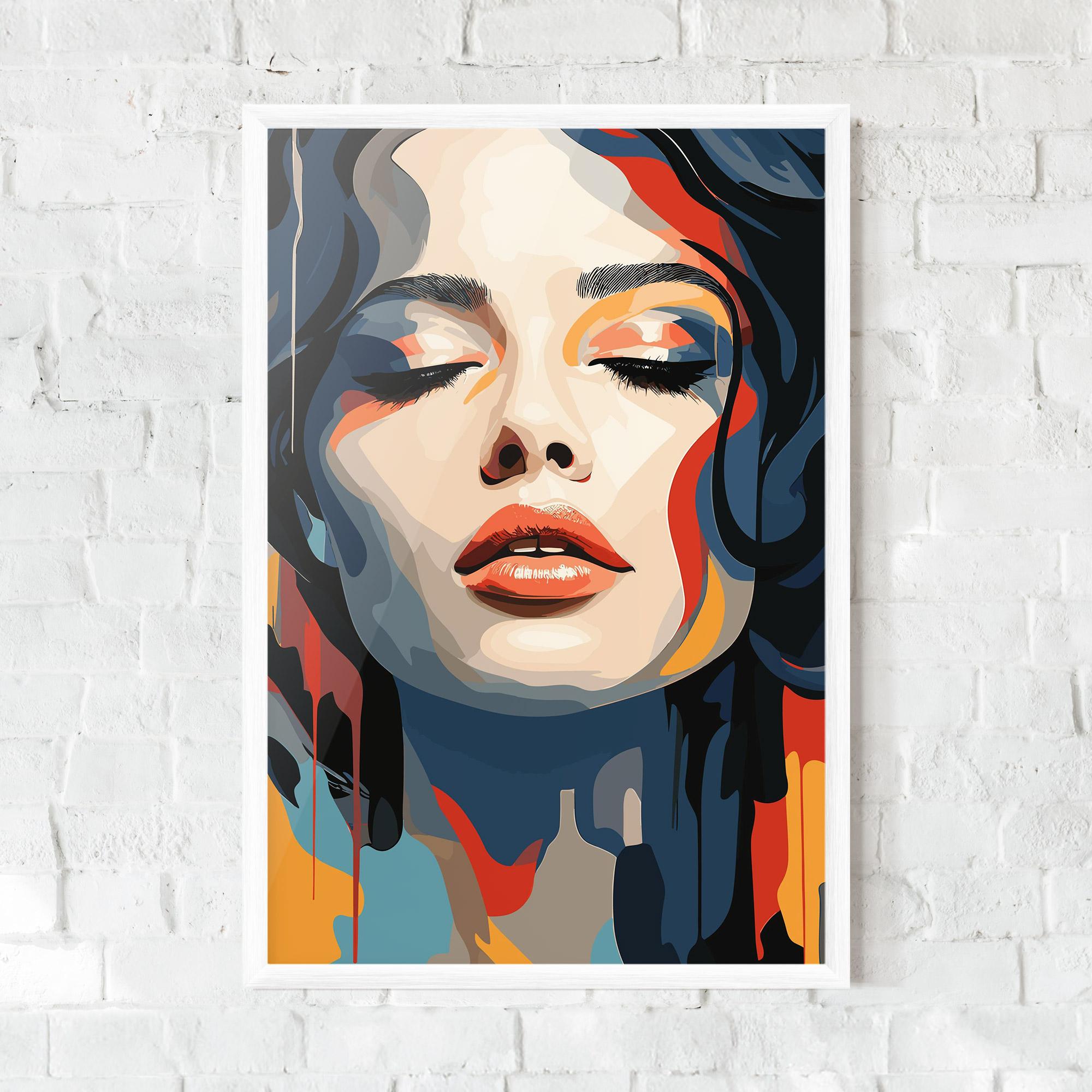 Gerahmte Poster Juicy Abstract Lips mockup 0