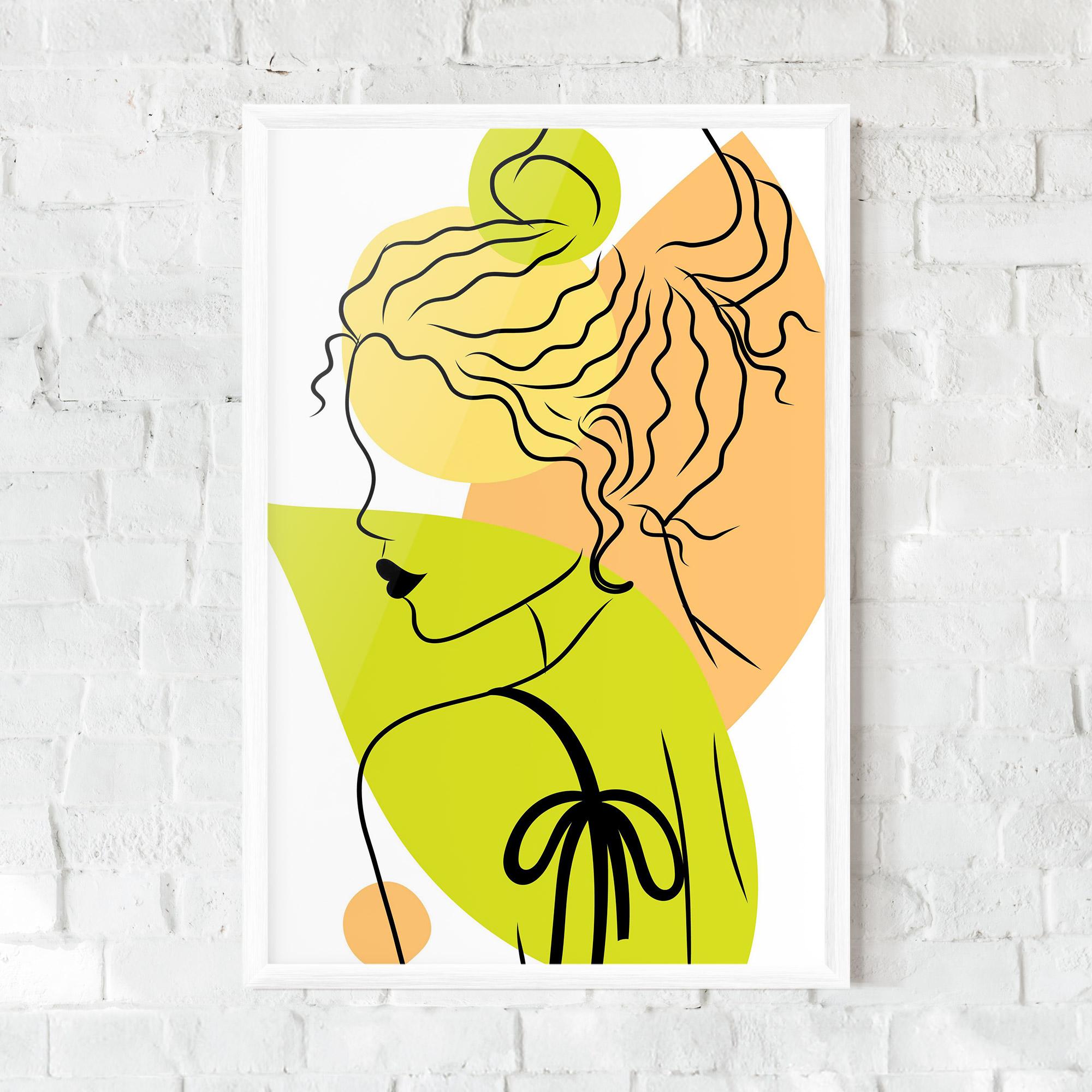 Gerahmte Poster Lime Woman mockup 0
