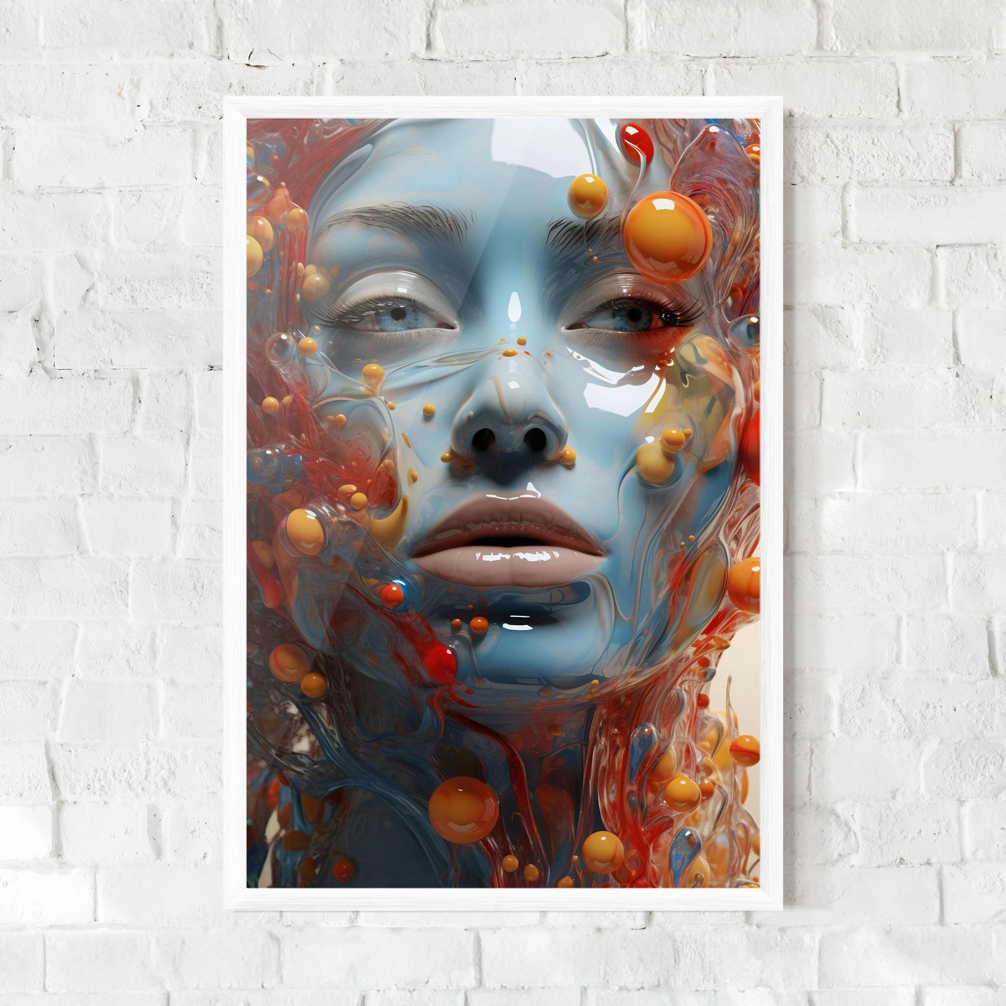 Gerahmte Poster Pretty Blue Face mockup 0