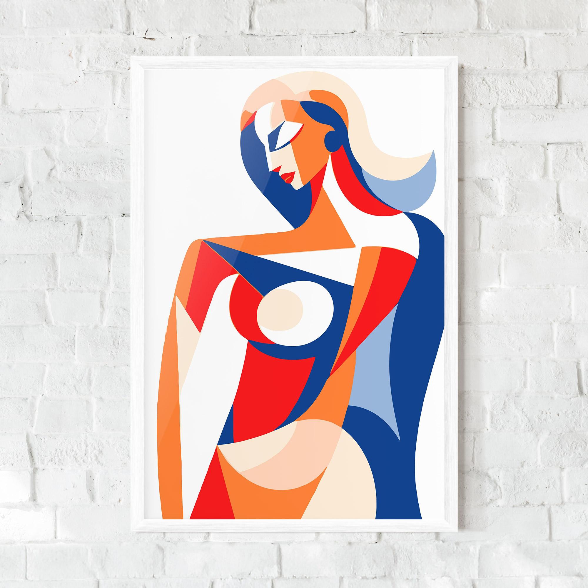 Gerahmte Poster White Hair Woman mockup 0