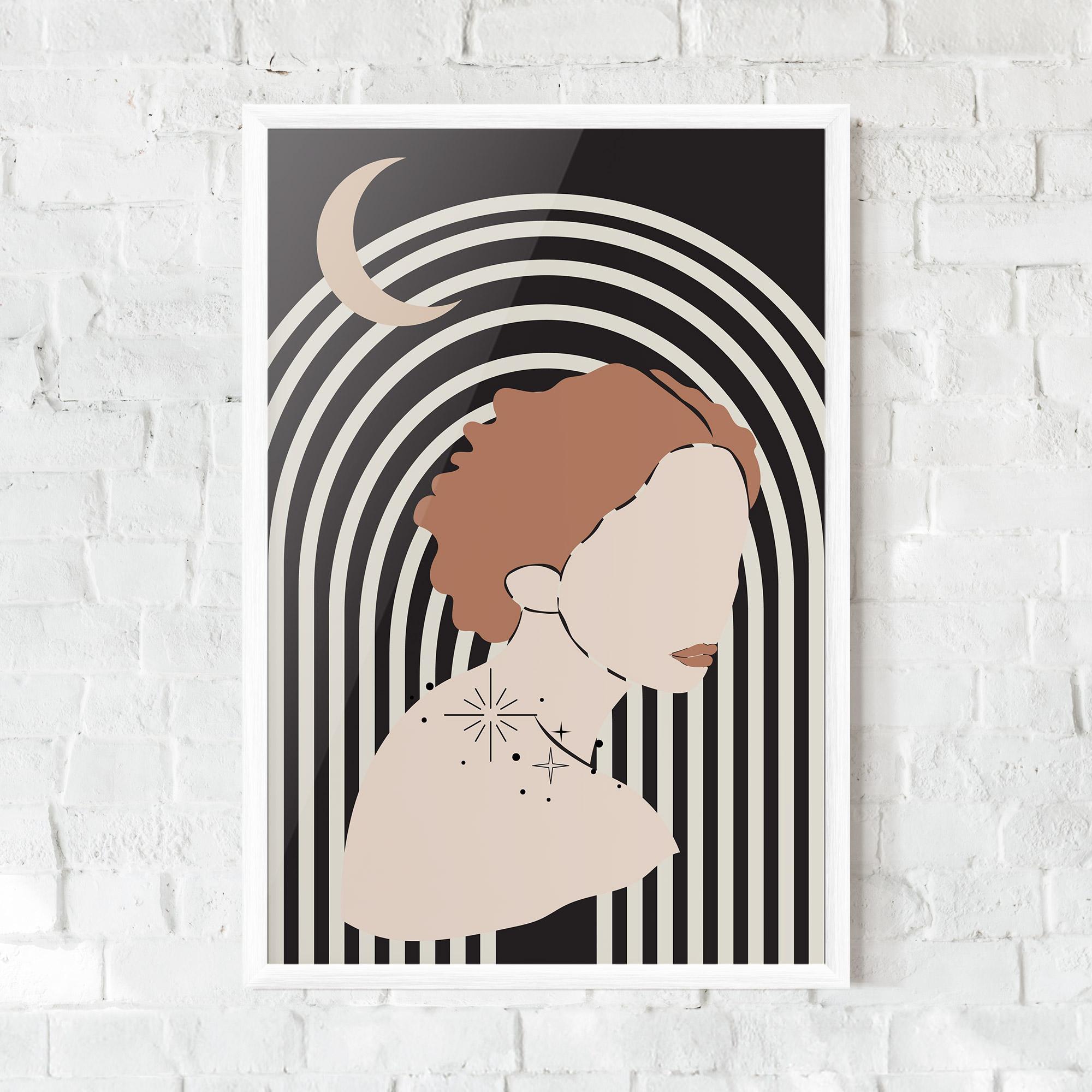 Gerahmte Poster Woman Orange Lips mockup 0